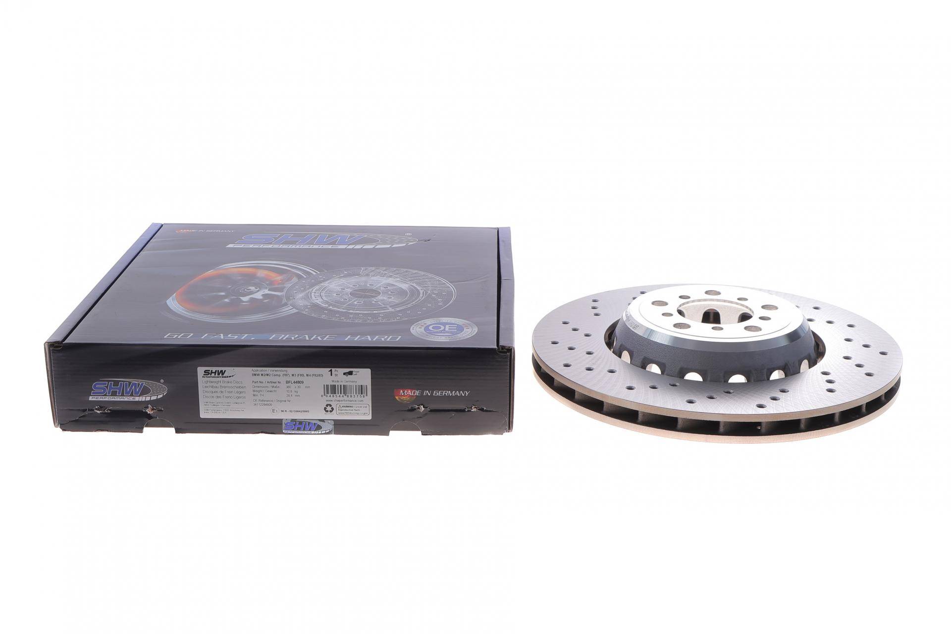 Диск гальмівний (передній) BMW M3 (F30/F80) 14-18 (380x30) (L) (з покриттям) (з отворами) (вент)