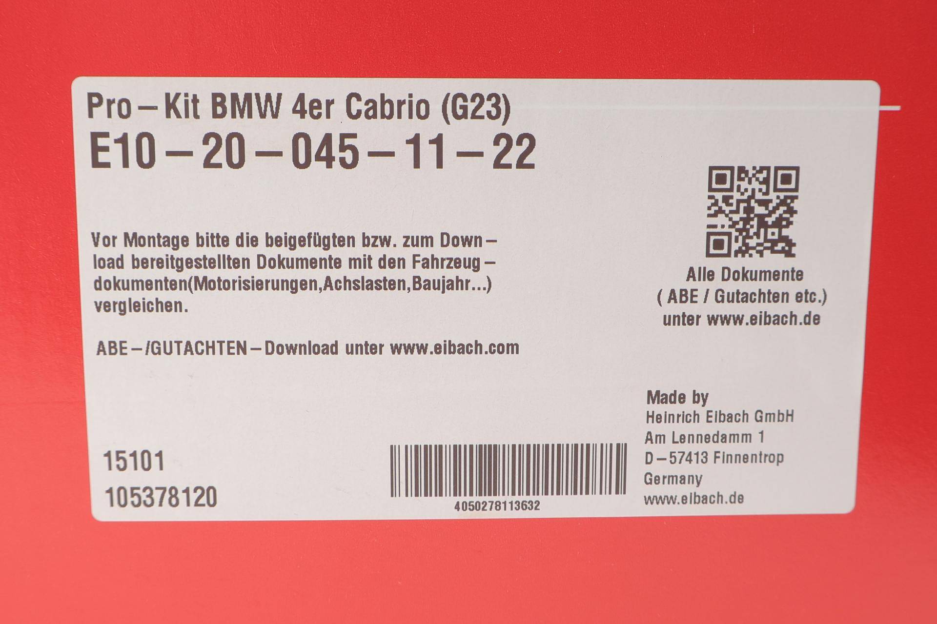 Комплект пружин (Pro-Kit) BMW M4 (G23/G83) 2.0i/3.0 i (B58/B57) 21- (4 шт.)