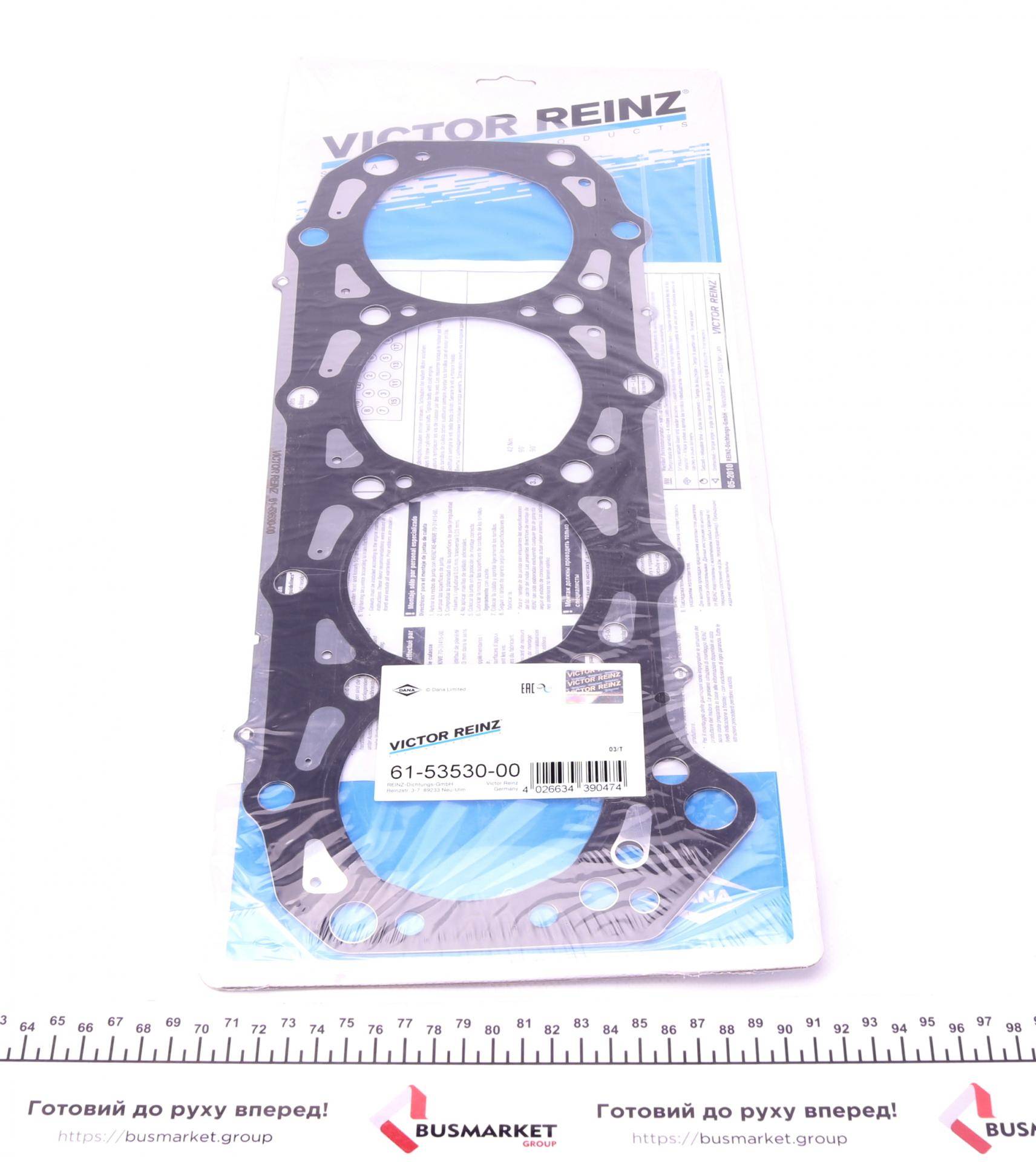 Прокладка ГБЦ Renault Master 3.0 dCi 03-, Ø97,00mm, 0.65mm, (1 метка) ZD3