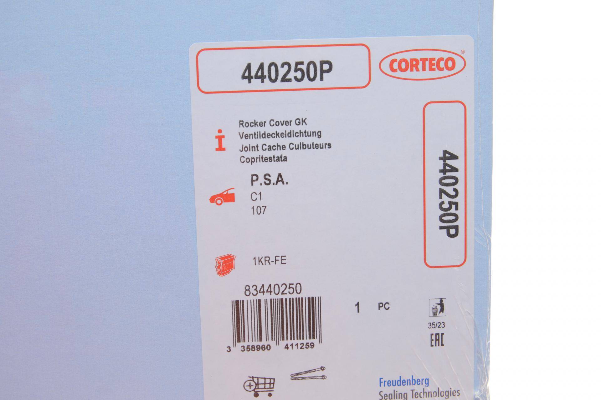 Прокладка кришки клапанів Peugeot 107/ Toyota Yaris 1.0 05-