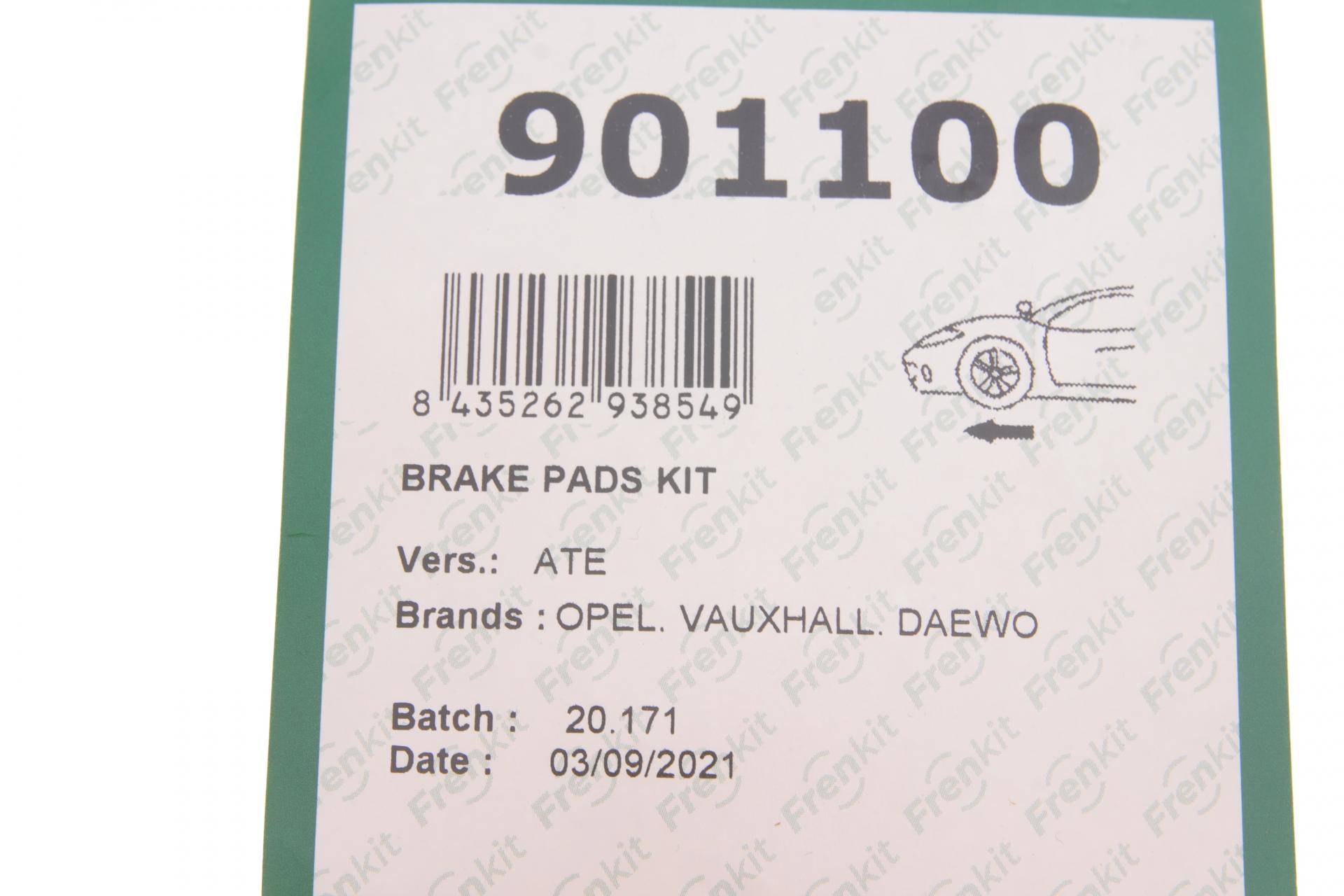 Планка супорта (переднього) прижимна (к-кт) Daewoo Nexia/Lanos 95- (Ate)
