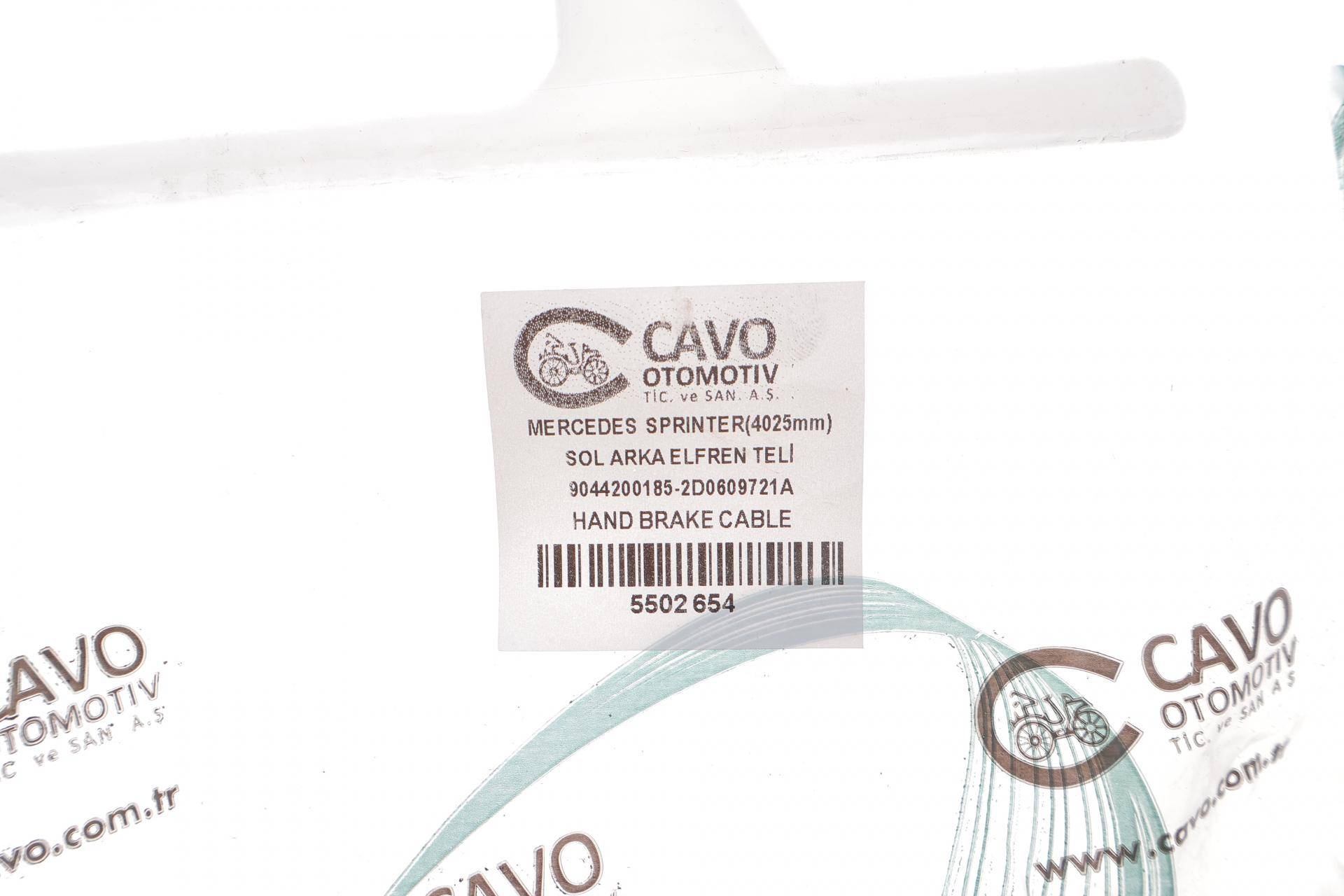 Трос ручника (L) MB Sprinter 408-416/VW LT 46 96- (1525/1350 мм)