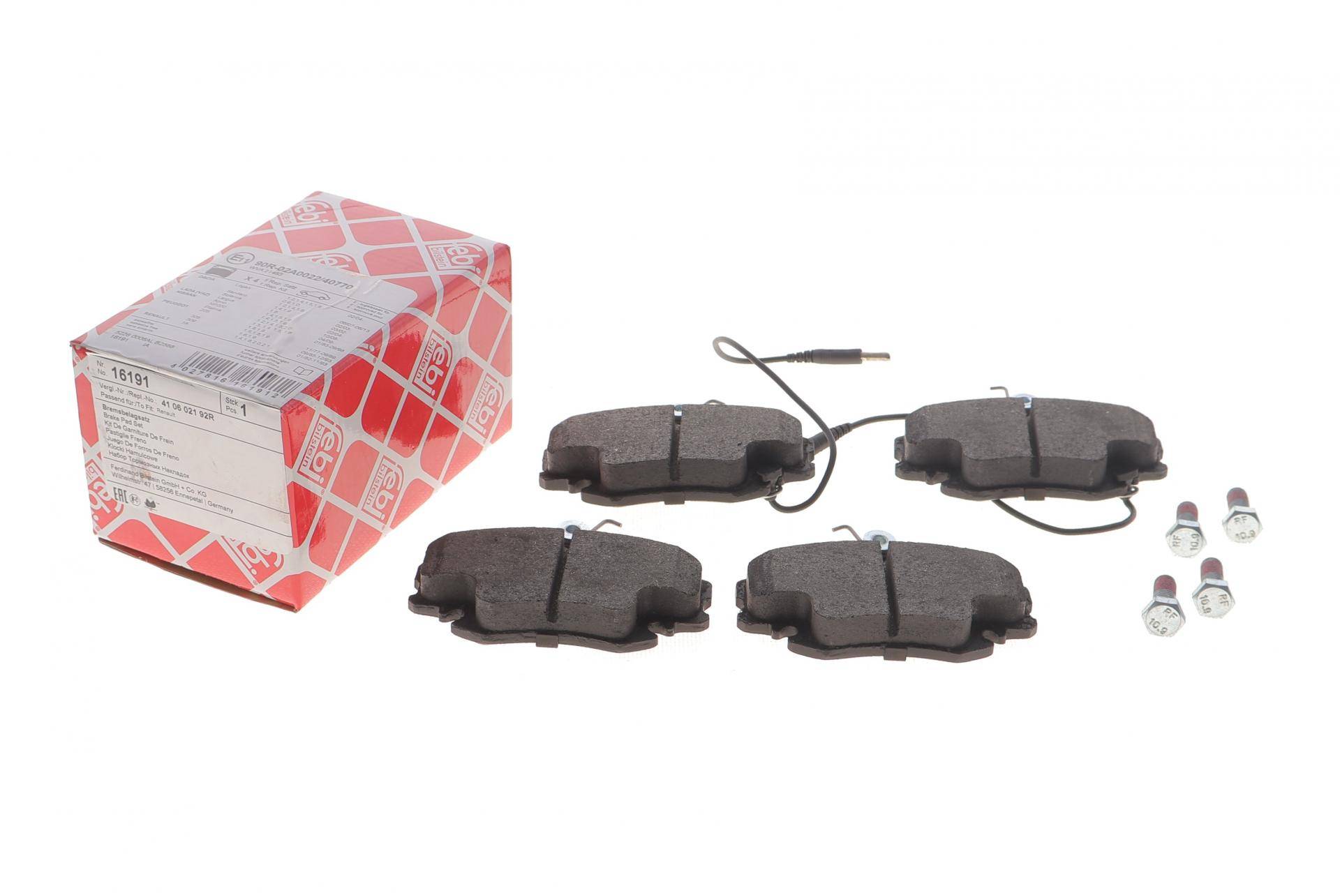 Колодки гальмівні (передні) Renault Logan/Clio/Megane I 96-03 (з датчиками) (TRW)