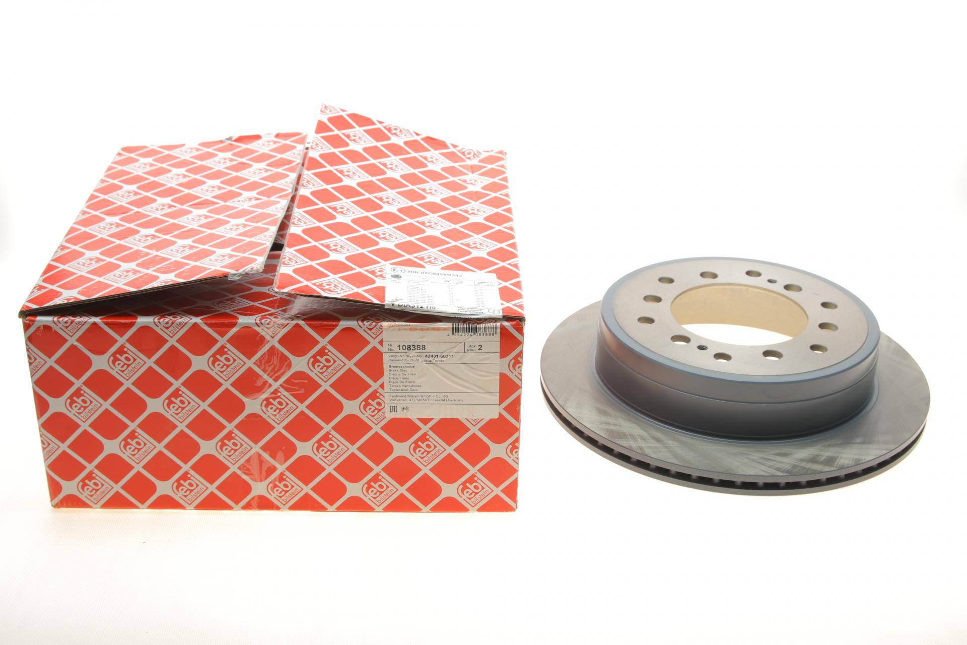 Диск гальмівний (задній) Toyota Land Cruiser 2.7-4.0 09- (312x18) (з покриттям) (вентильований)