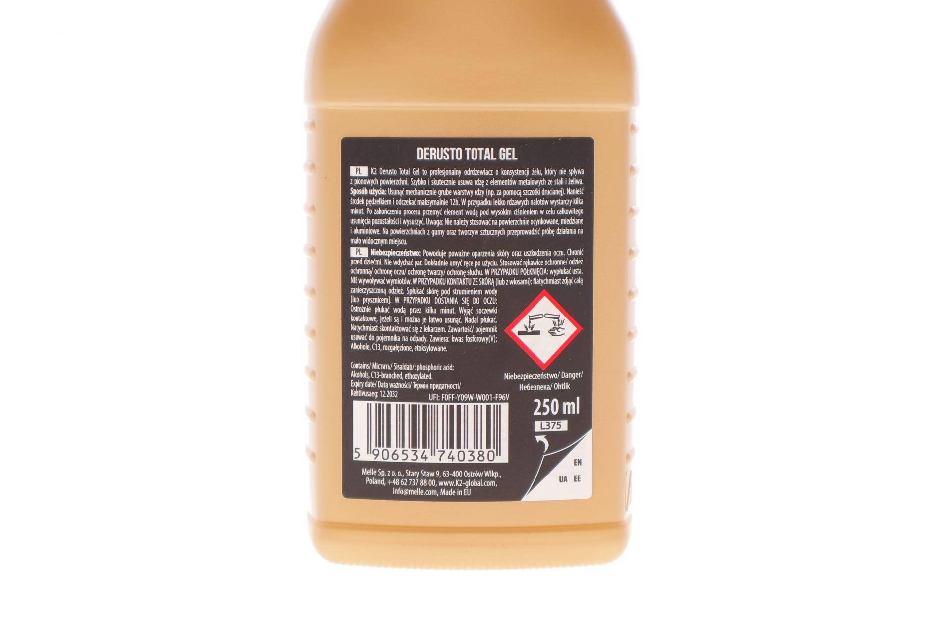 Мастило проникаюче Derusto total gel 250 мл (Рідкий ключ)