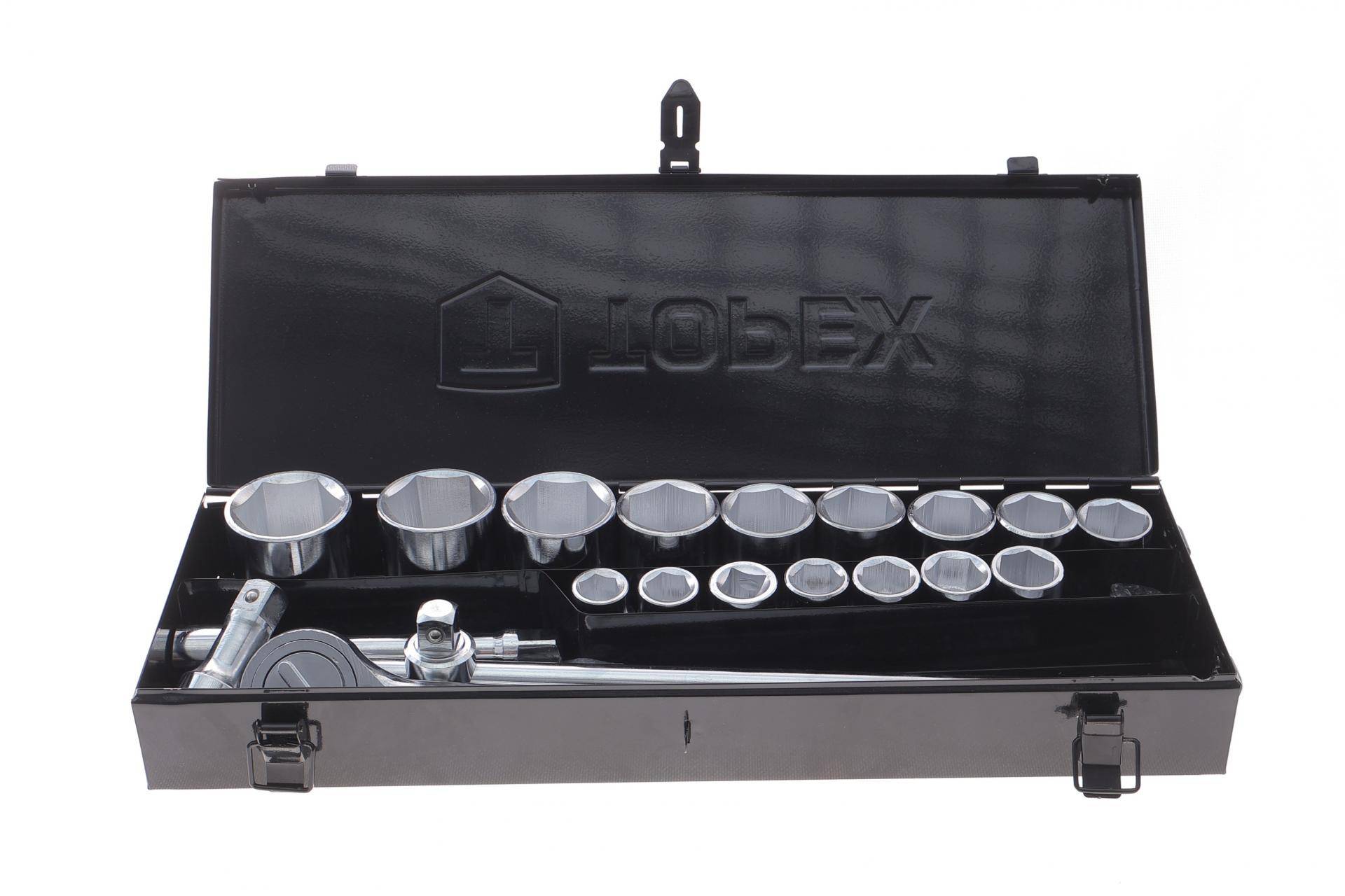 Набір головок з насадками (20 предметів) (3/4")