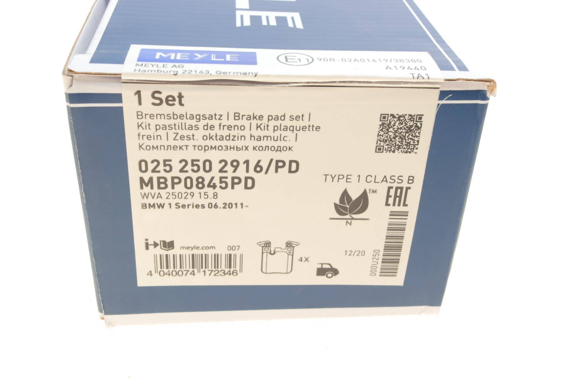 Колодки гальмівні (задні) BMW 1 (F20/F21)/ 3 (F30/F31/F34) 11- (Brembo) B37/B47/N13/N47/N55
