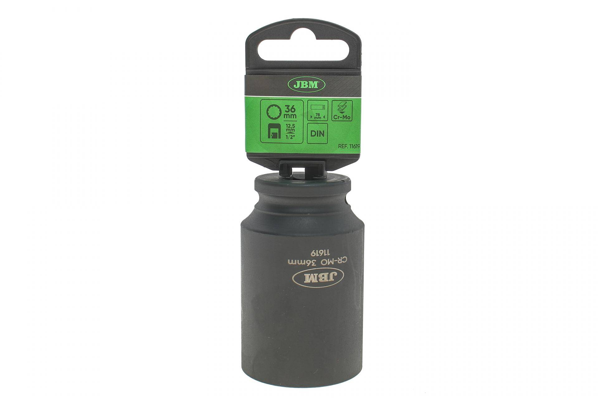 Головка торцева ударна 1/2" 36 мм 12-граней Long 78 мм