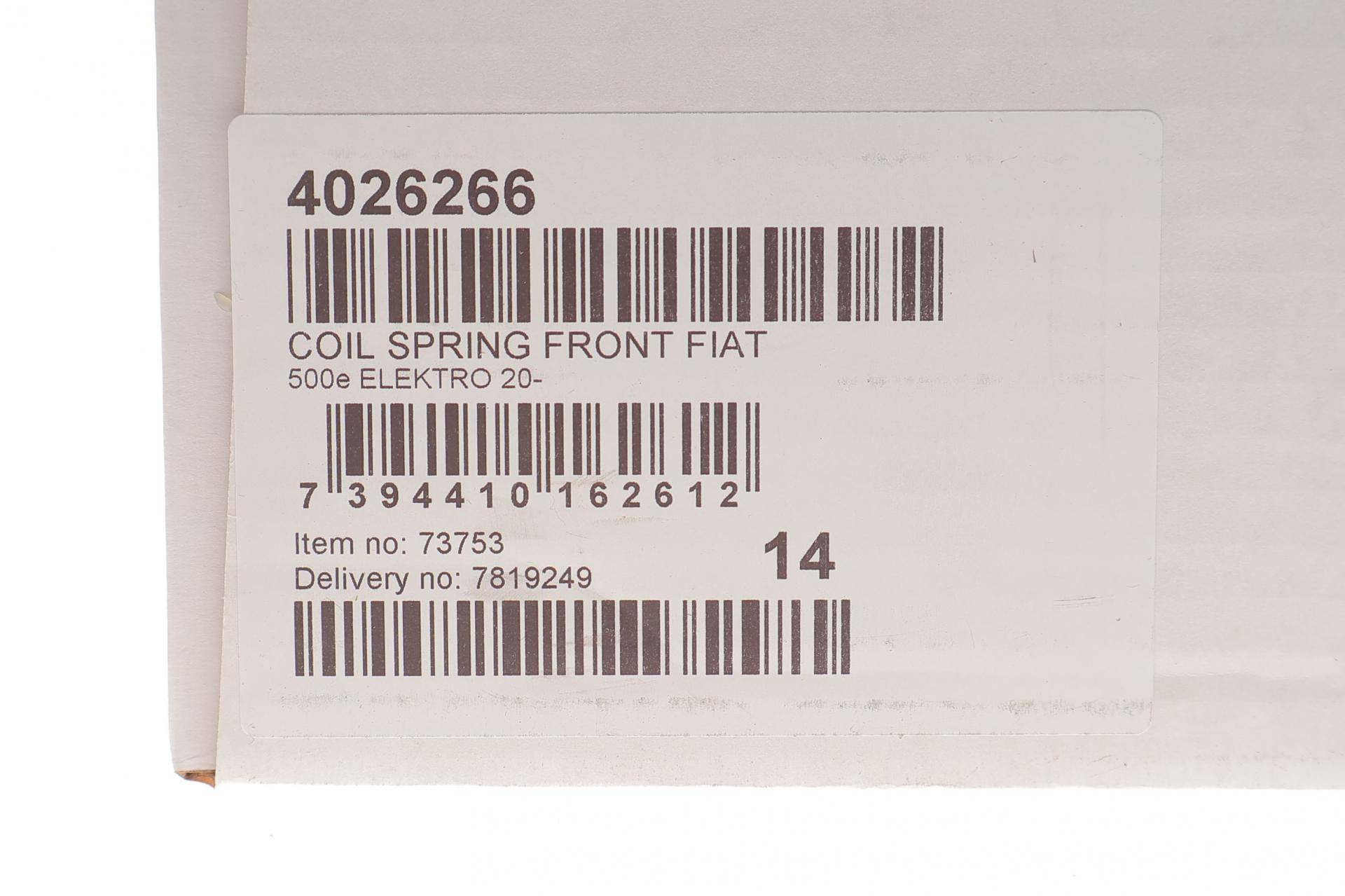 Пружина (передня) Fiat 500e Elektro 20- (хетчбек/кабріолет)