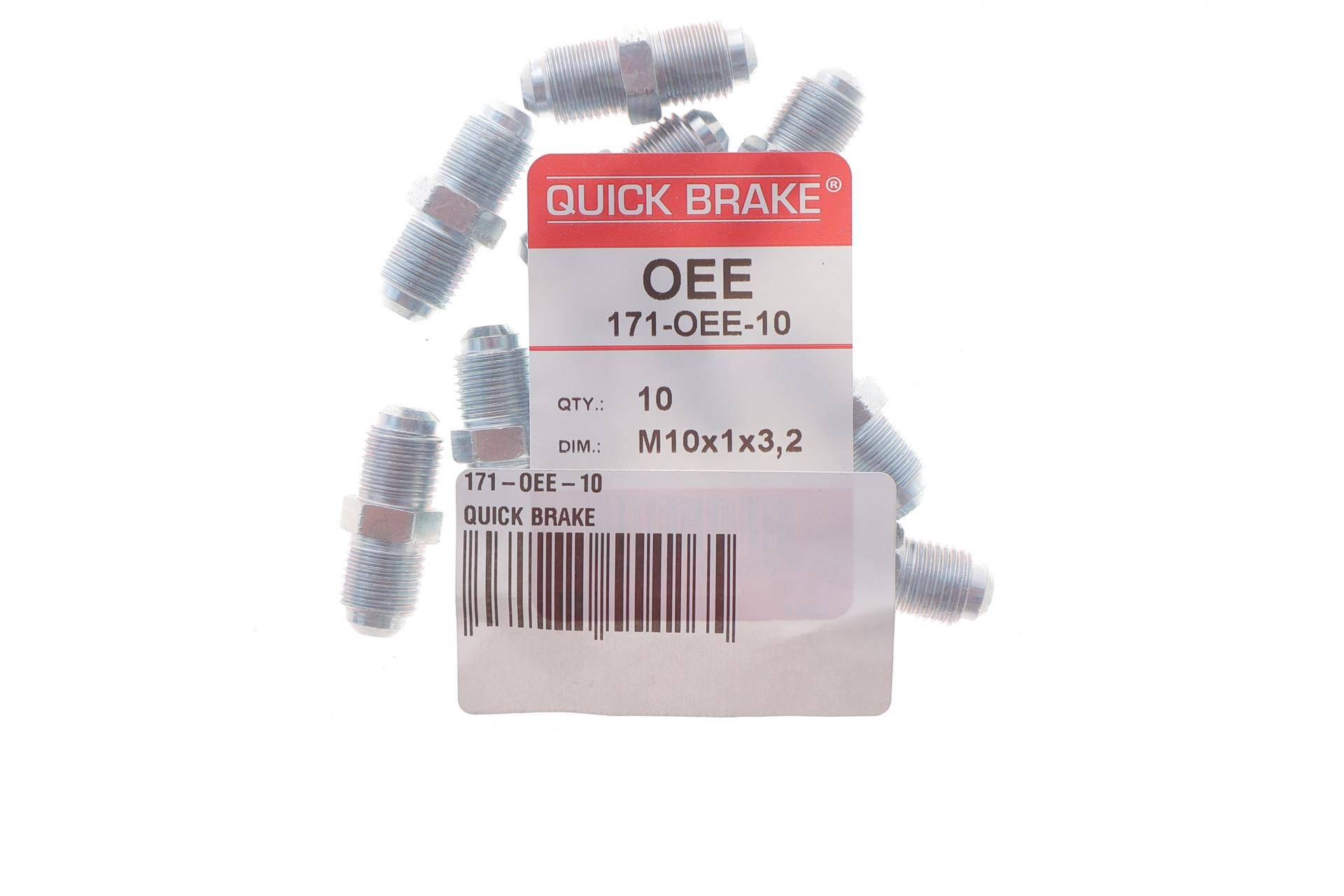 З'єднувач трубки гальмівний (M10x1/11x28/d=3.2) (папа/папа) (к-кт 10шт)