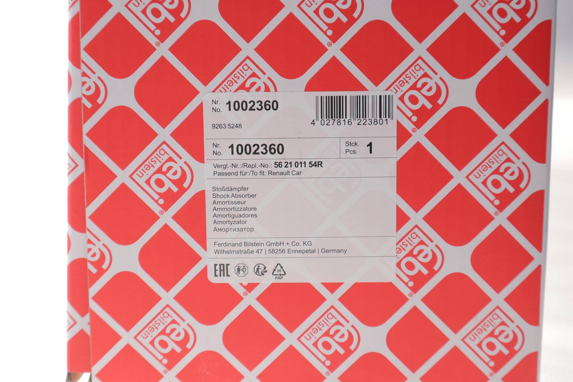 Амортизатор (задній) Dacia Duster 1.2 TCe/1.5 dCi/1.6 SCe 10-