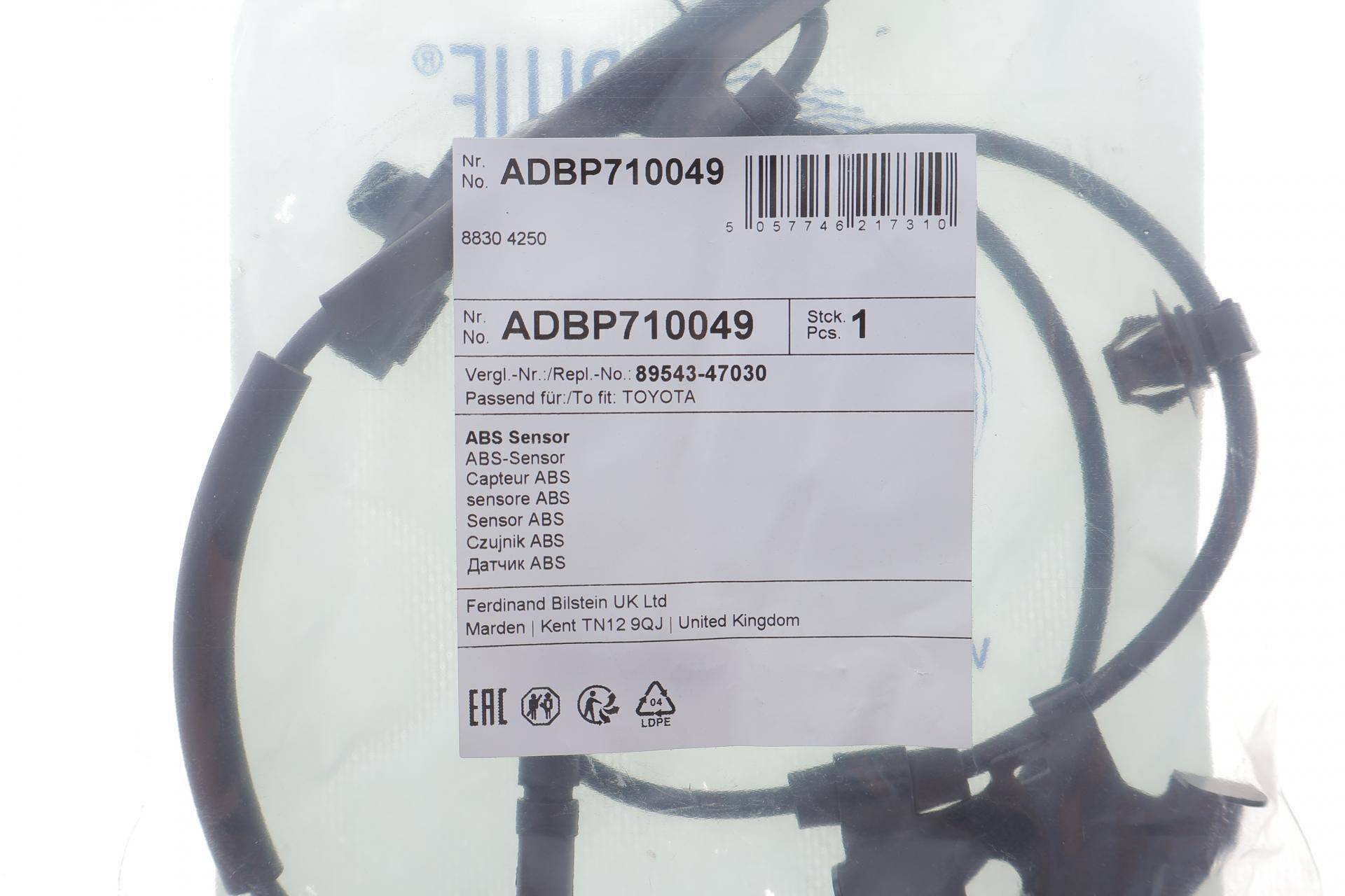 Датчик ABS (передній) Toyota Prius 1.8H 08-16 (L)