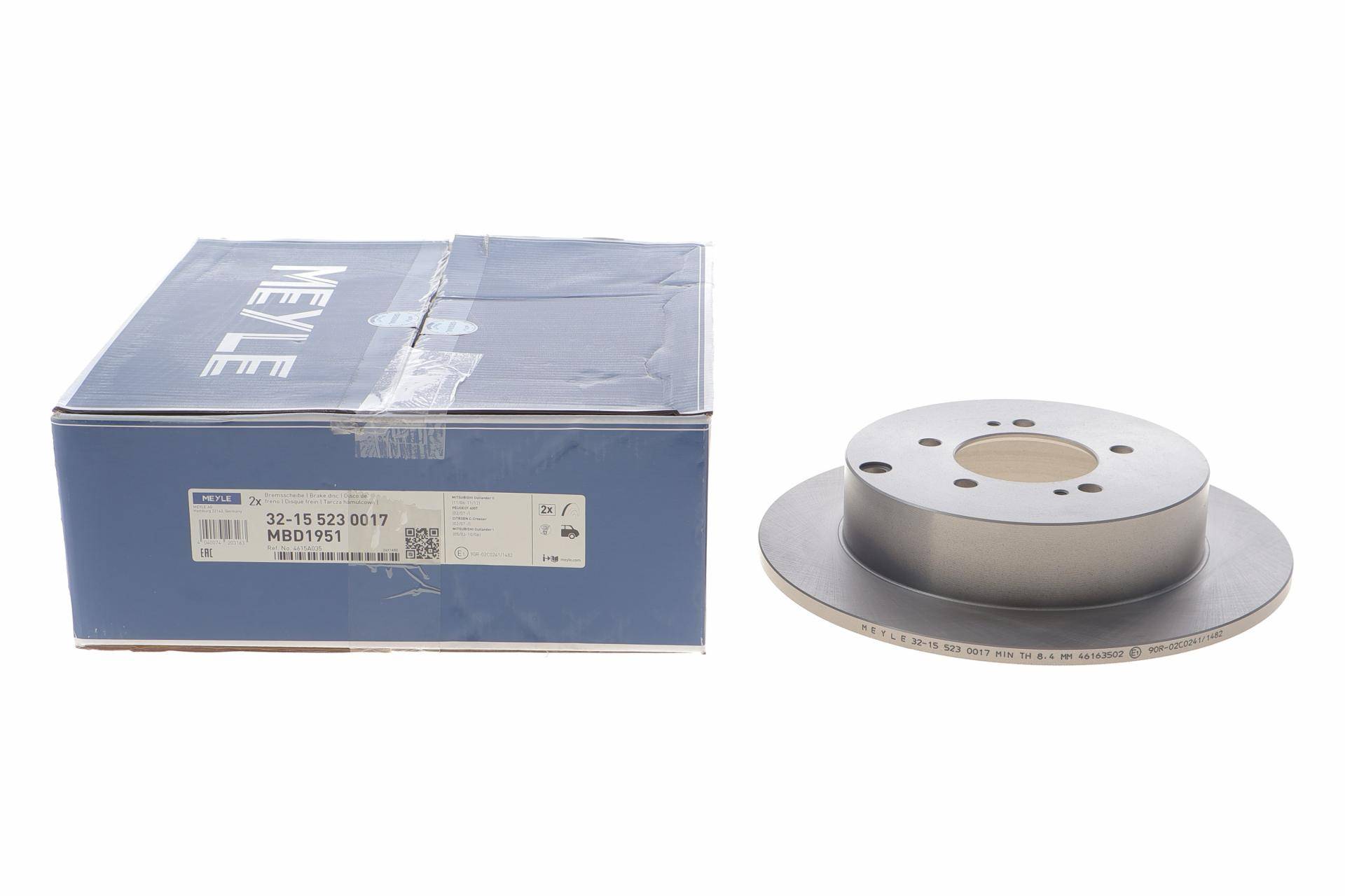 Більше не постачається Диск гальмівний (задній) Mitsubishi Outlander/Lancer/Citroen C-Crosser 07- (302x10)(з покриттям)