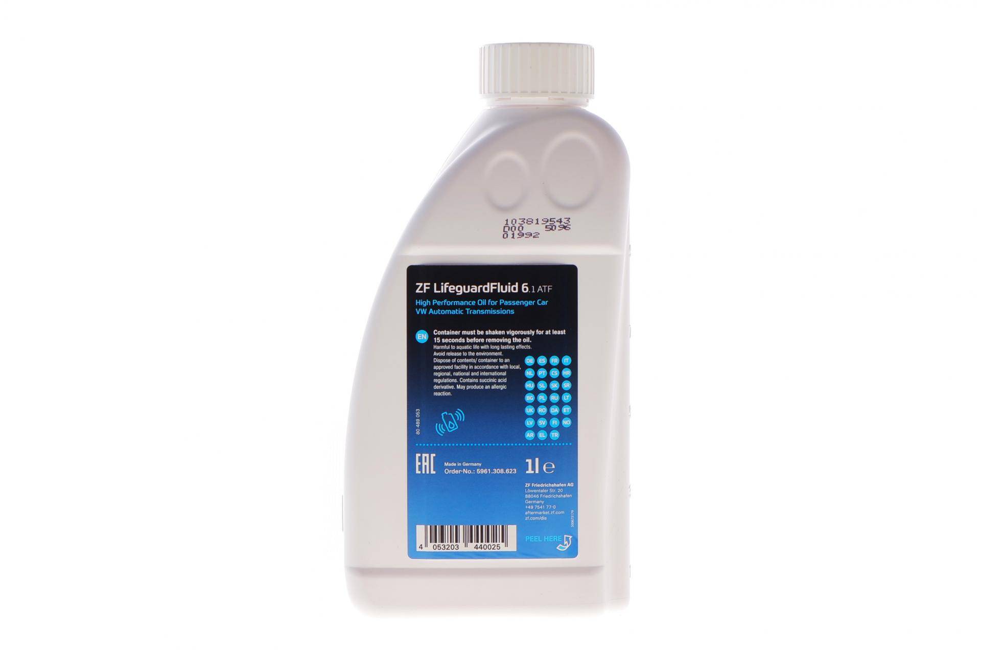 Олива ATF 6.1 (1L) Dexron III/ATF D-III/Matic C/D/J /SP II/SP III/Type D-2/T/T-II/T-III/T-IV