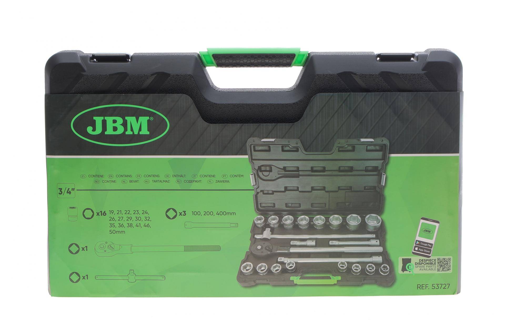 Набір головок 6-граней 3/4" 21 од.