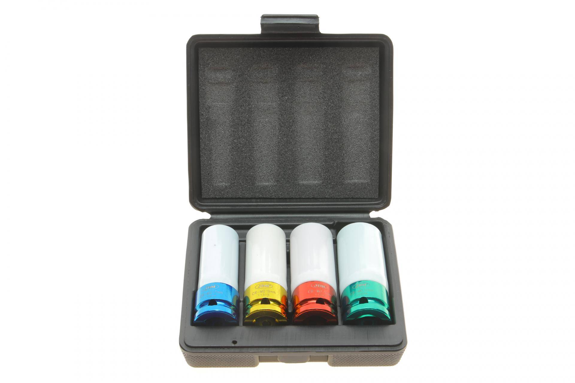 Набір ударних головок 1/2" для шиномонтажу 17-19-21-22 мм (хромовані)