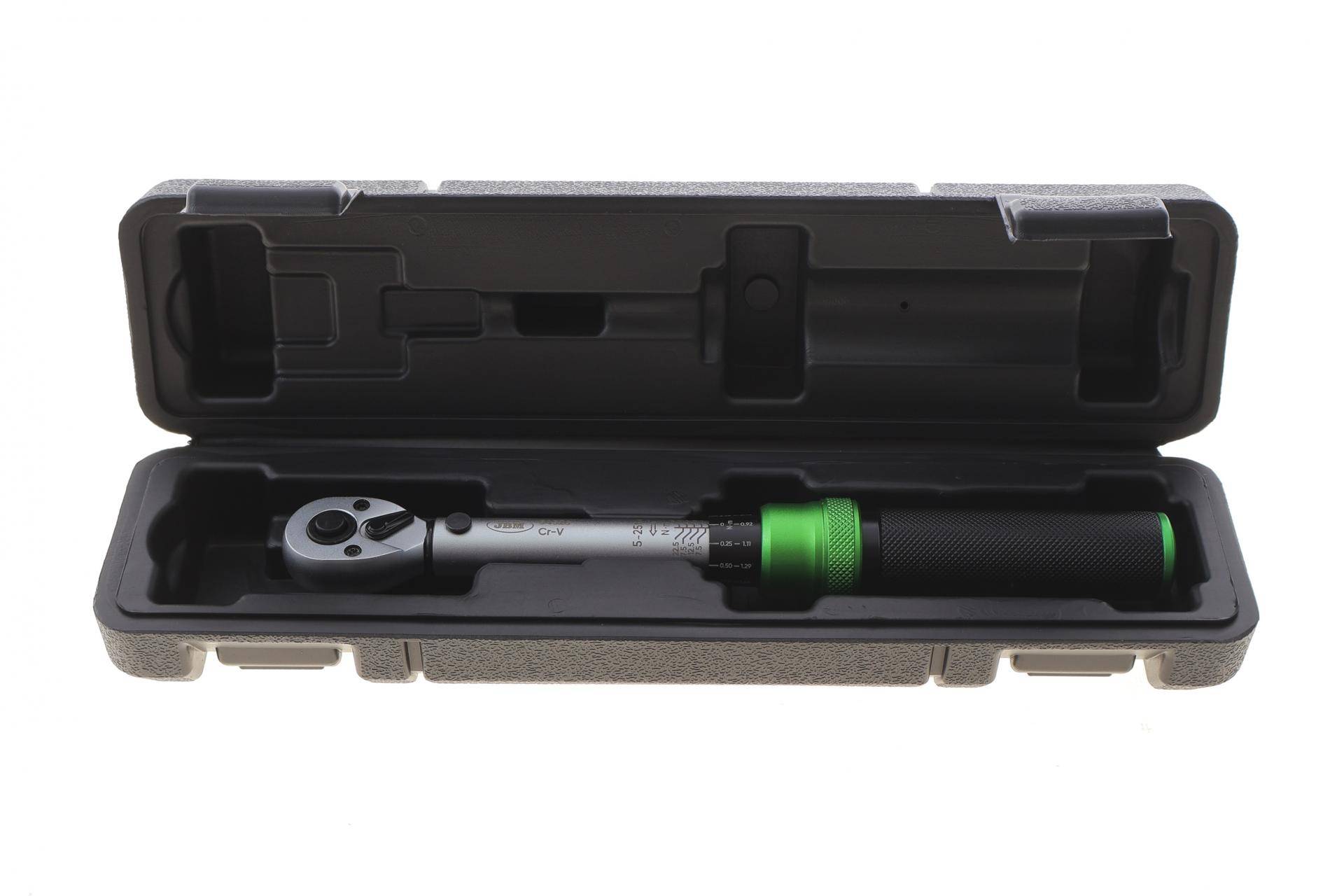 Ключ динамометричний 1/4" 5-25 Нм 72 зубця 235 мм