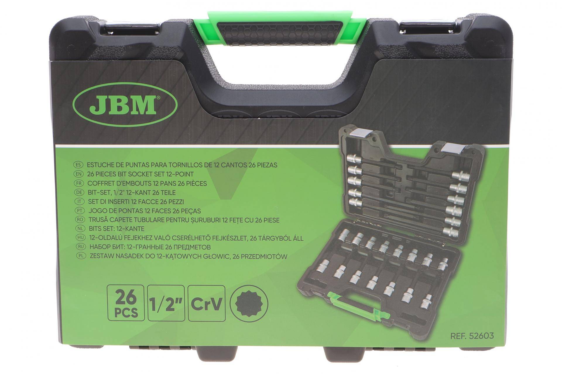 Набір головок 1/2" зі вставками XZN 26 од.