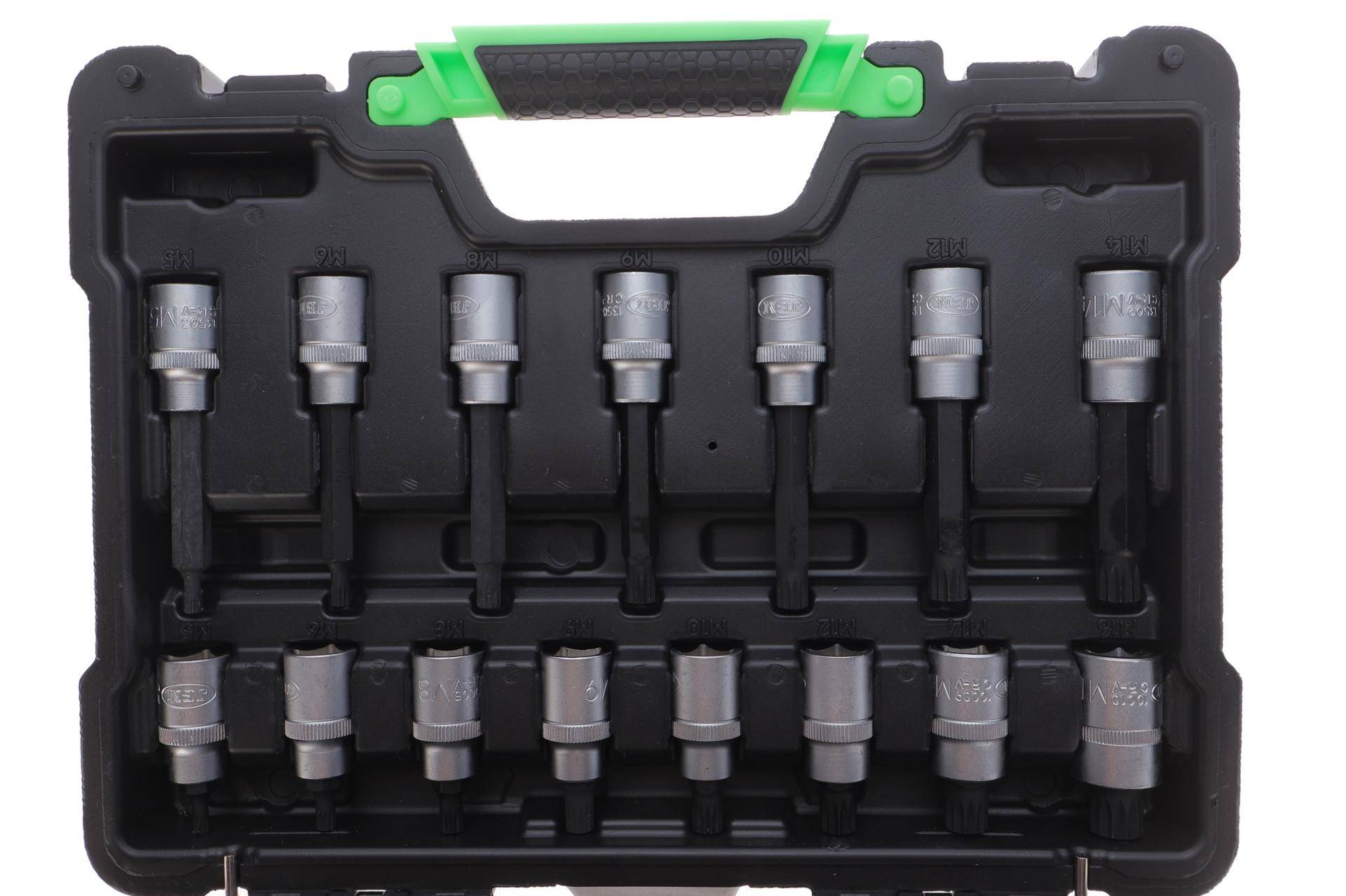 Набір головок 1/2" зі вставками XZN 26 од.