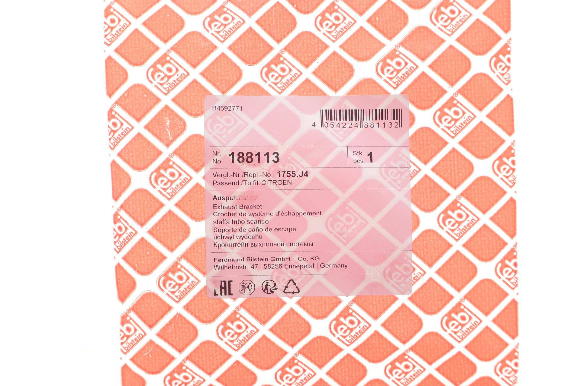 Кронштейн кріплення глушника (задній) (R) Citroen C2/C3/DS3 1.1-1.6 HDi 02-