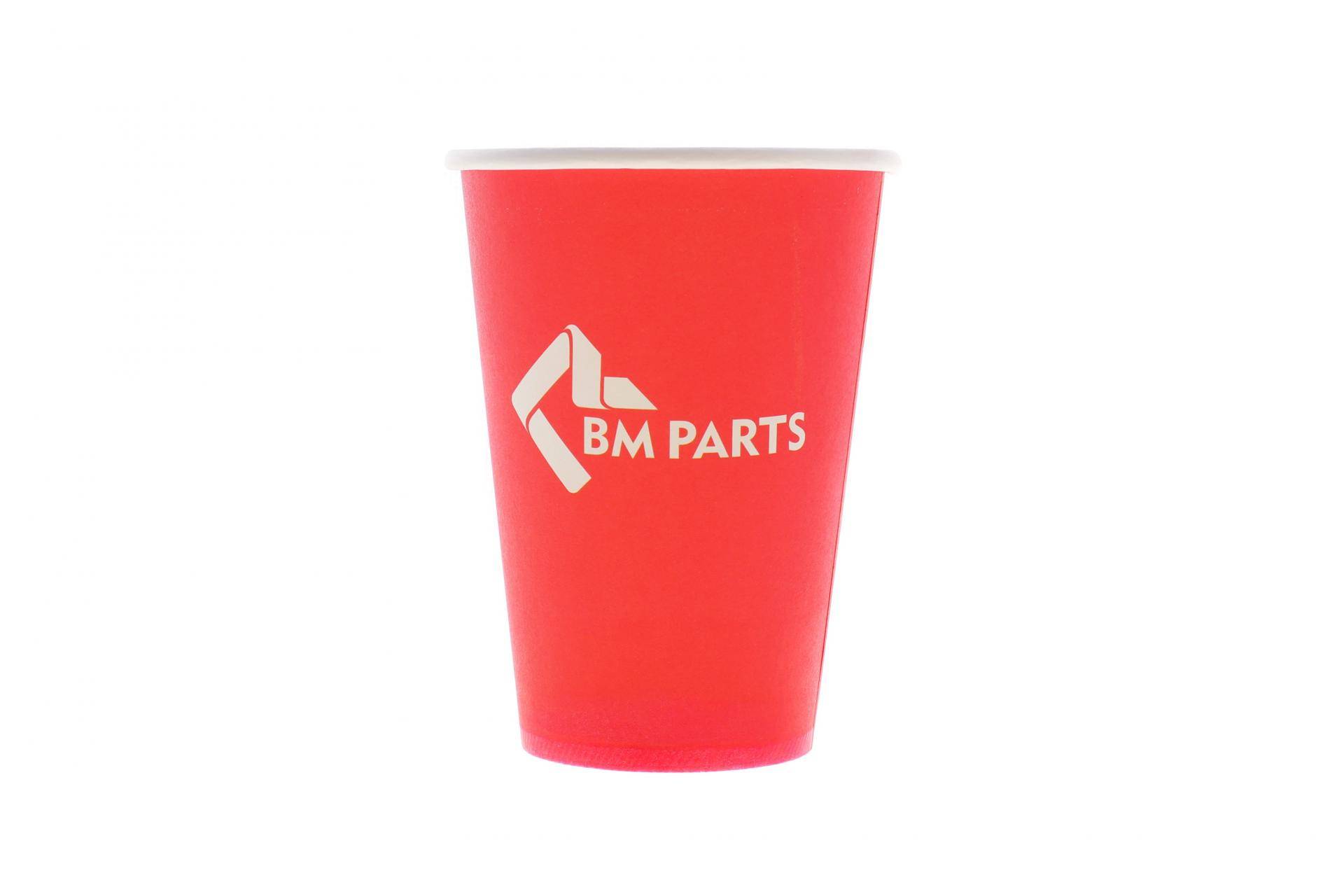 Стаканчик для кави паперовий 340 мл (50 шт.) BM Parts, червоний