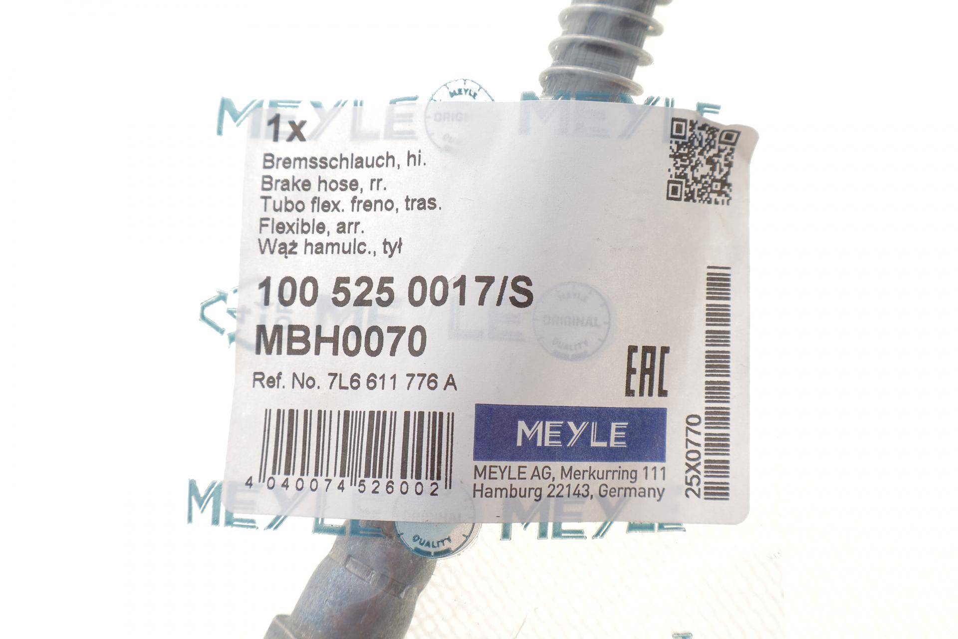 Шланг гальмівний (задній) VW Touareg 2.5-5.0TDI 02- (L=430mm)