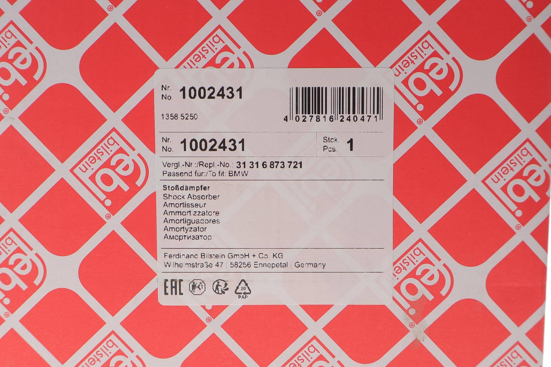 Амортизатор (передній) BMW 3 (F30/F80) 11- B38/B47/B48/N13/N47/N55