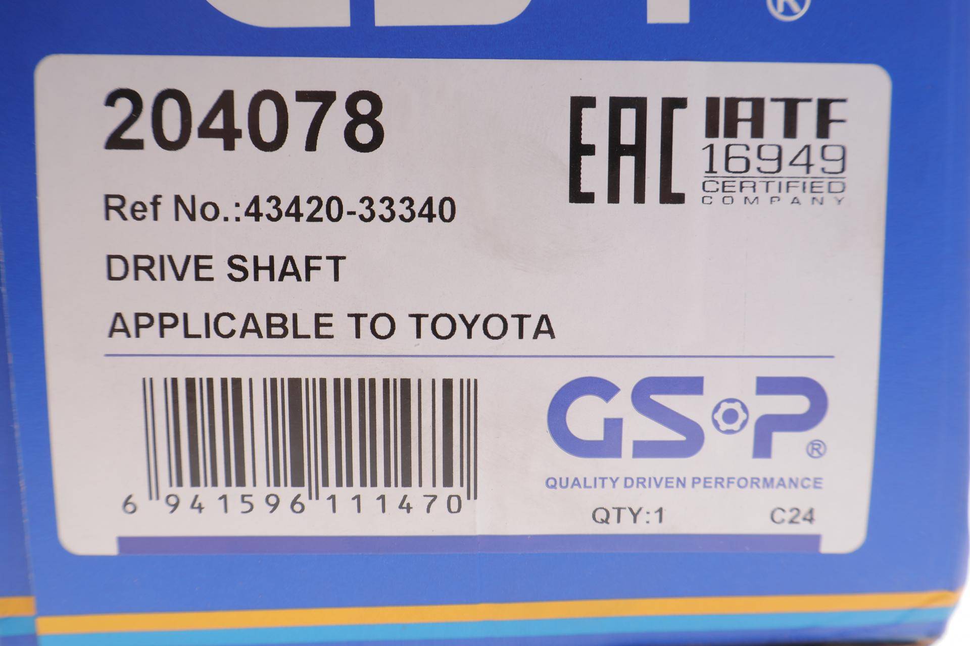 Піввісь (передня) Toyota Rav4 2.0/2.5 18- (L) (30x24x679)