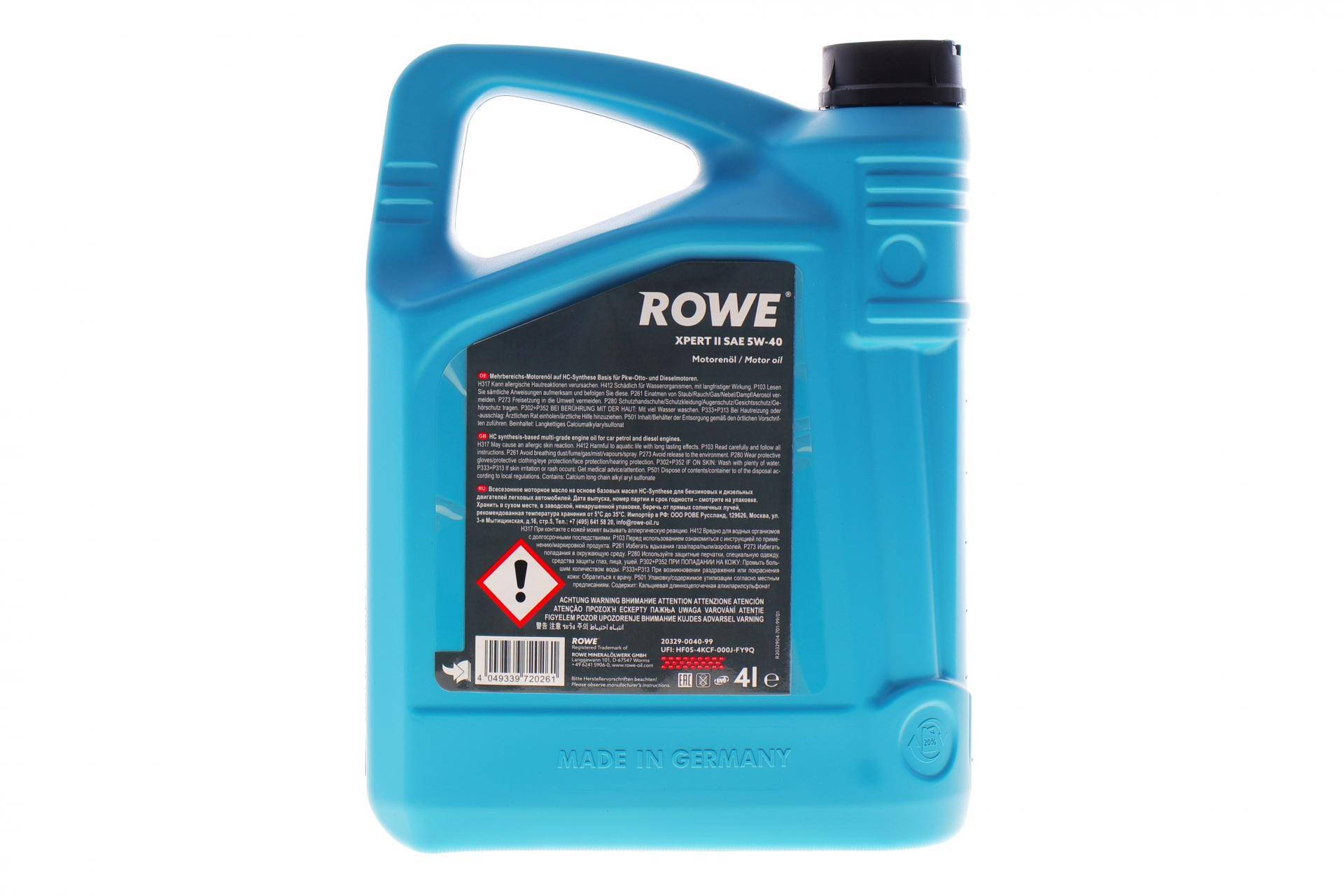 Олива 5W40 HIGHTEC XPERT II (4L) (ACEA A3/B4 ) (API SN/CF)