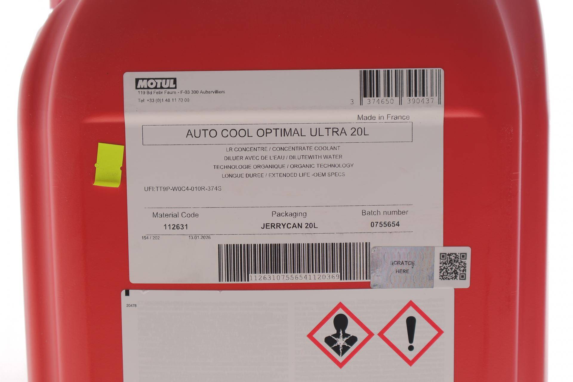 Антифриз (оранжевий) G12/G12 + (20L) Auto Cool Optimal Ultra (1:1= -41°C) (112631/109134)