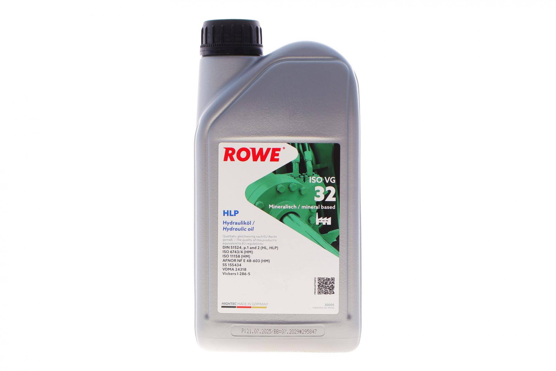 Рідина гідравлічна HIGHTEC HLP 32 (1L) підходить для підйомників