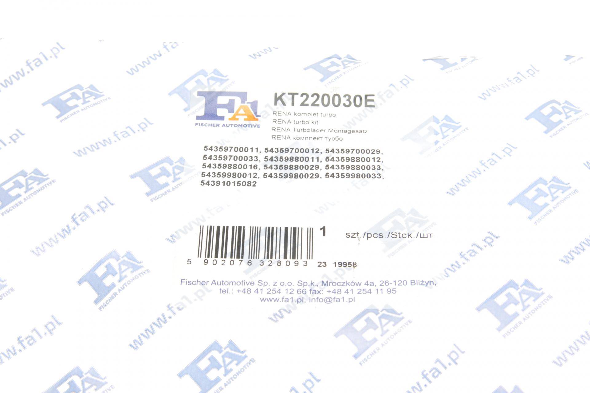 Комплект прокладок турбіни Renault Kangoo 1.5 dCi 08-