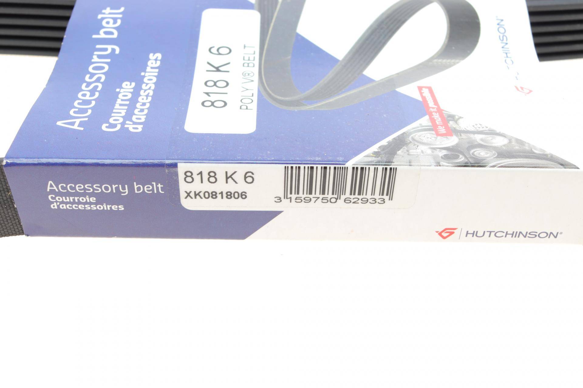 Ремінь генератора VW Polo/Skoda Fabia 1.4/1.9TDI 05-/Nissan Almera/Primera 1.5-1.8 00-08 (6PK818)