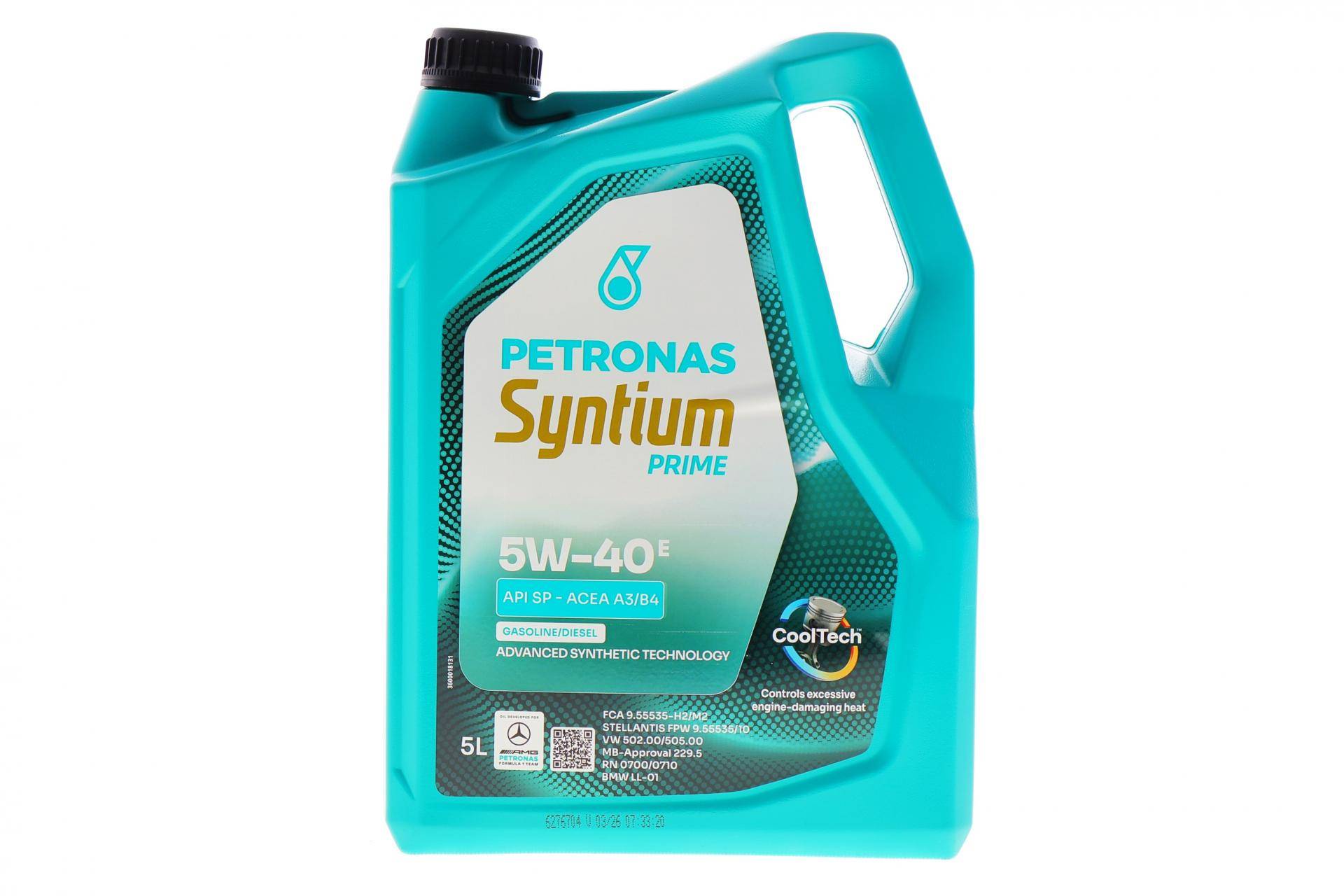 Олива 5W40 SYNTIUM PRIME E (5L) (MB 229.5/VW 502.00/505.00/LL-01/RN0700/RN0710) (API SP)(ACEA A3/B4) заміна для 70731M12EU