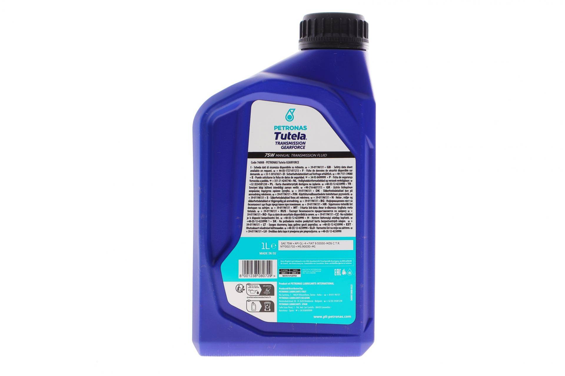 Олива 75W TUTELA GEARFORCE (1L) (API GL4/FIAT 9.55550-MZ6/MS.90030-M1)