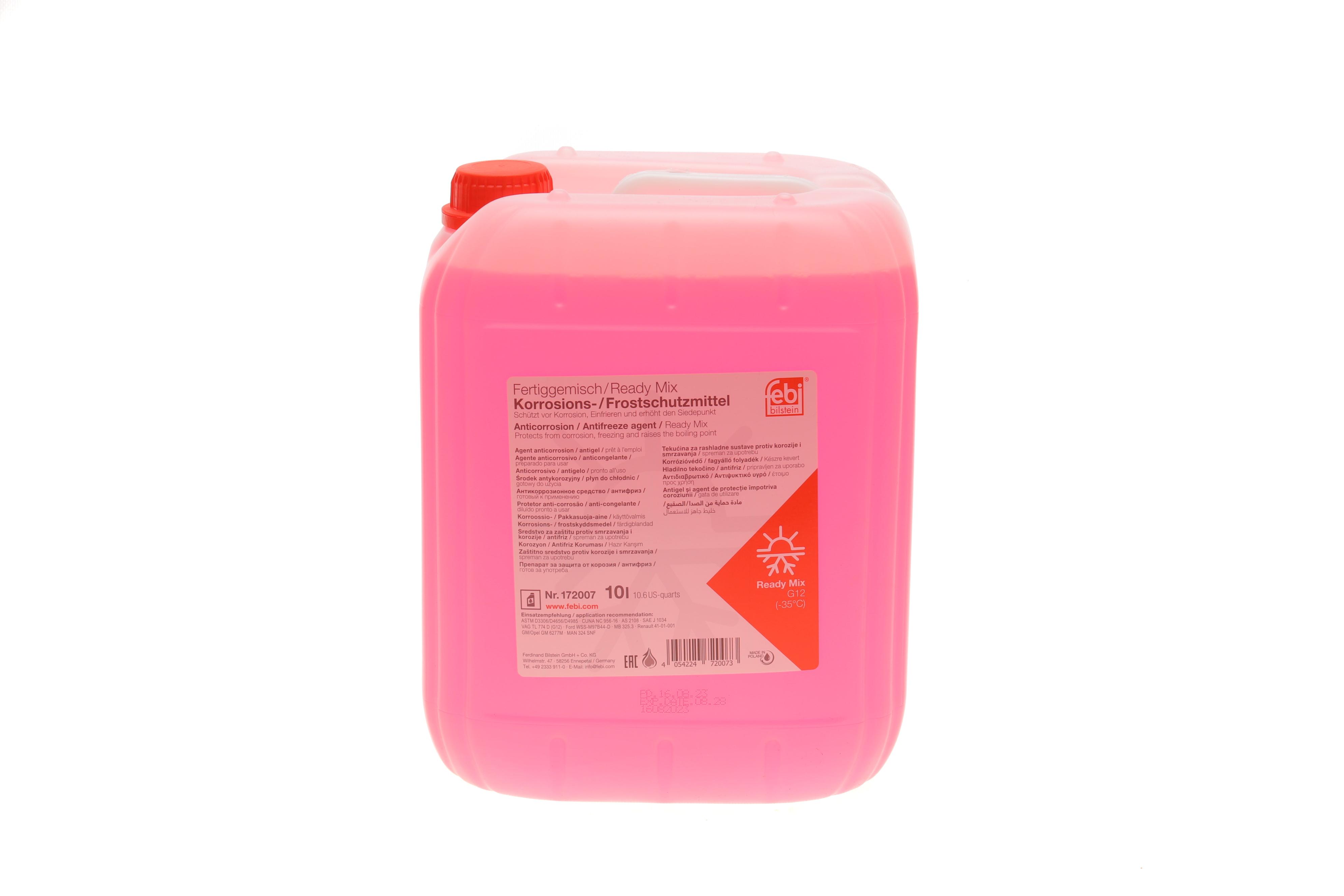 Антифриз (червоний) Readymix G12 (-35°C готовий до застосування) (10 л)