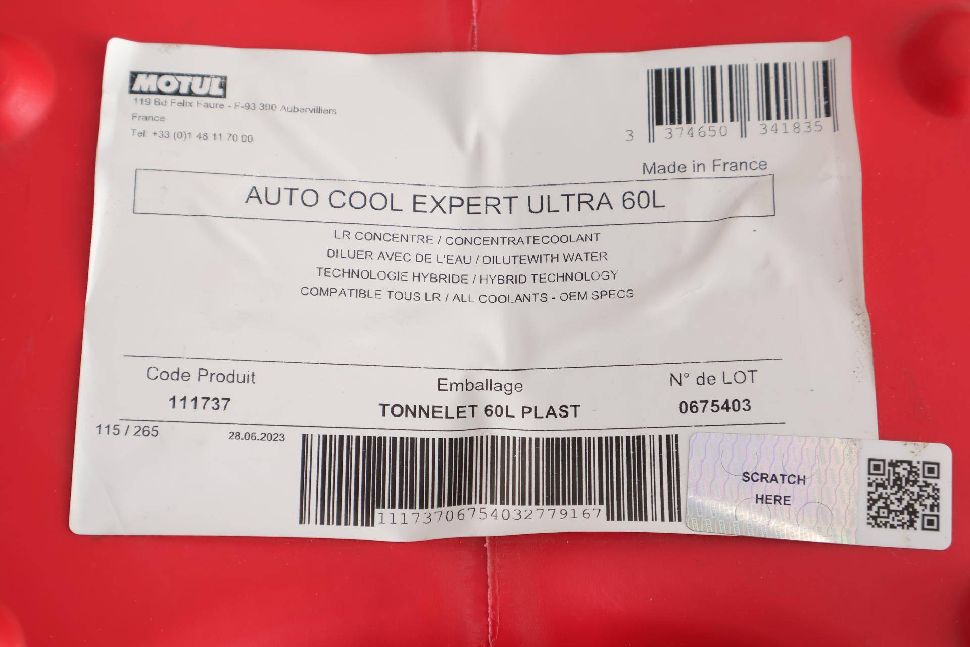 Антифриз (синій) G11 (60L) Auto Cool Expert Ultra (MB325.0/325.2) 109127