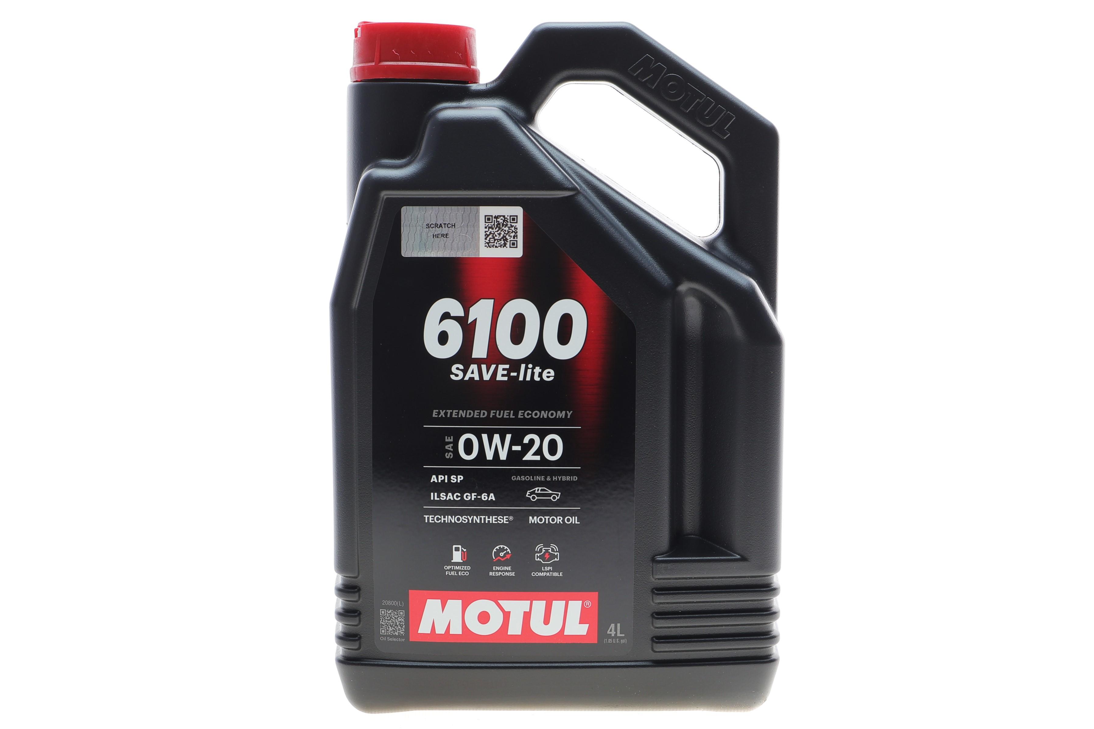 Олива 0W20 6100 Save-lite (4L) (PERFORMANCE SP/ILSAC GF-6A) (113136)