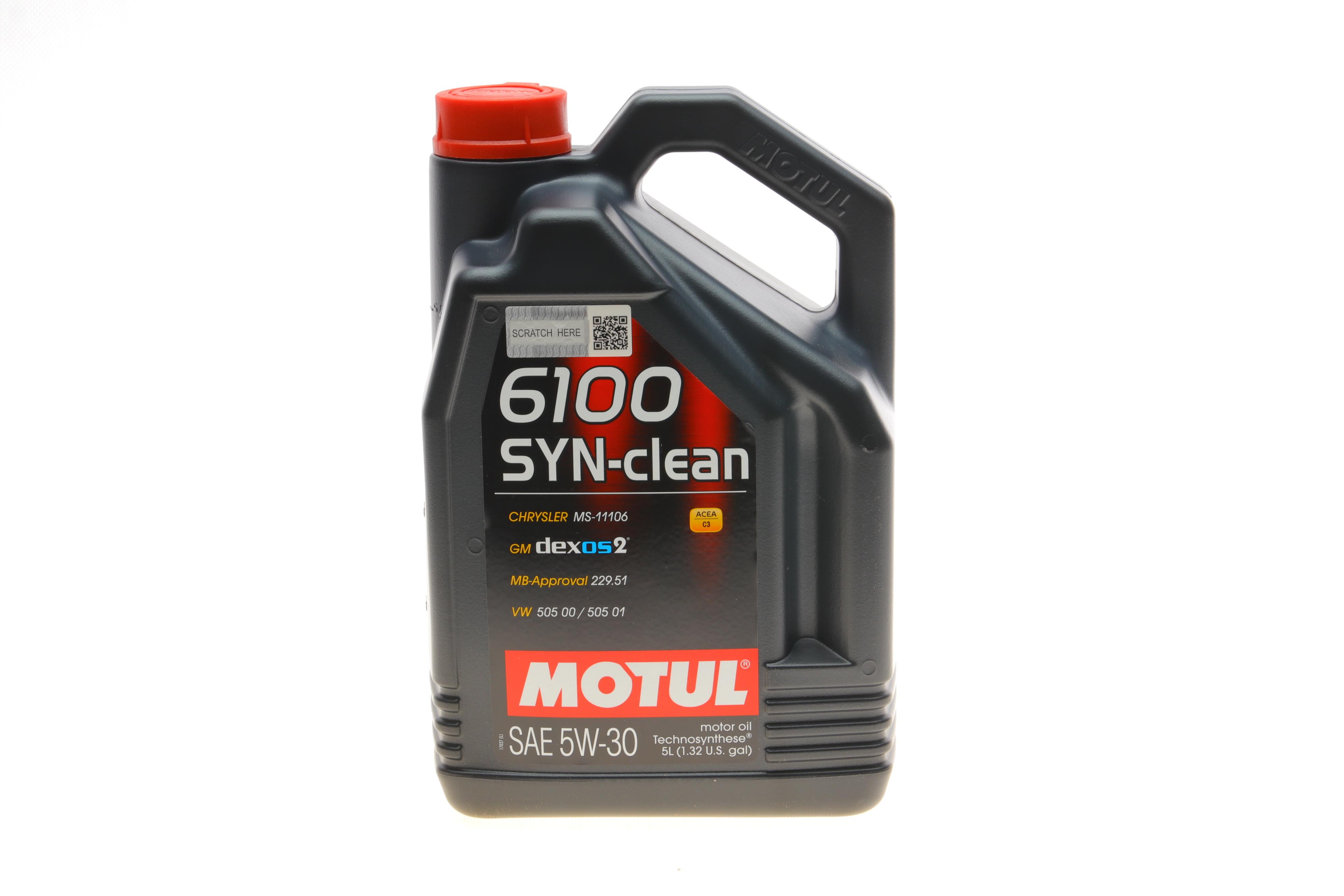 Олива 5W30 6100 SYN-clean (5 л) ( CHRYSLER MS-11106/GM dexos2TM/MB 229.51/VW 505 00/505 01)