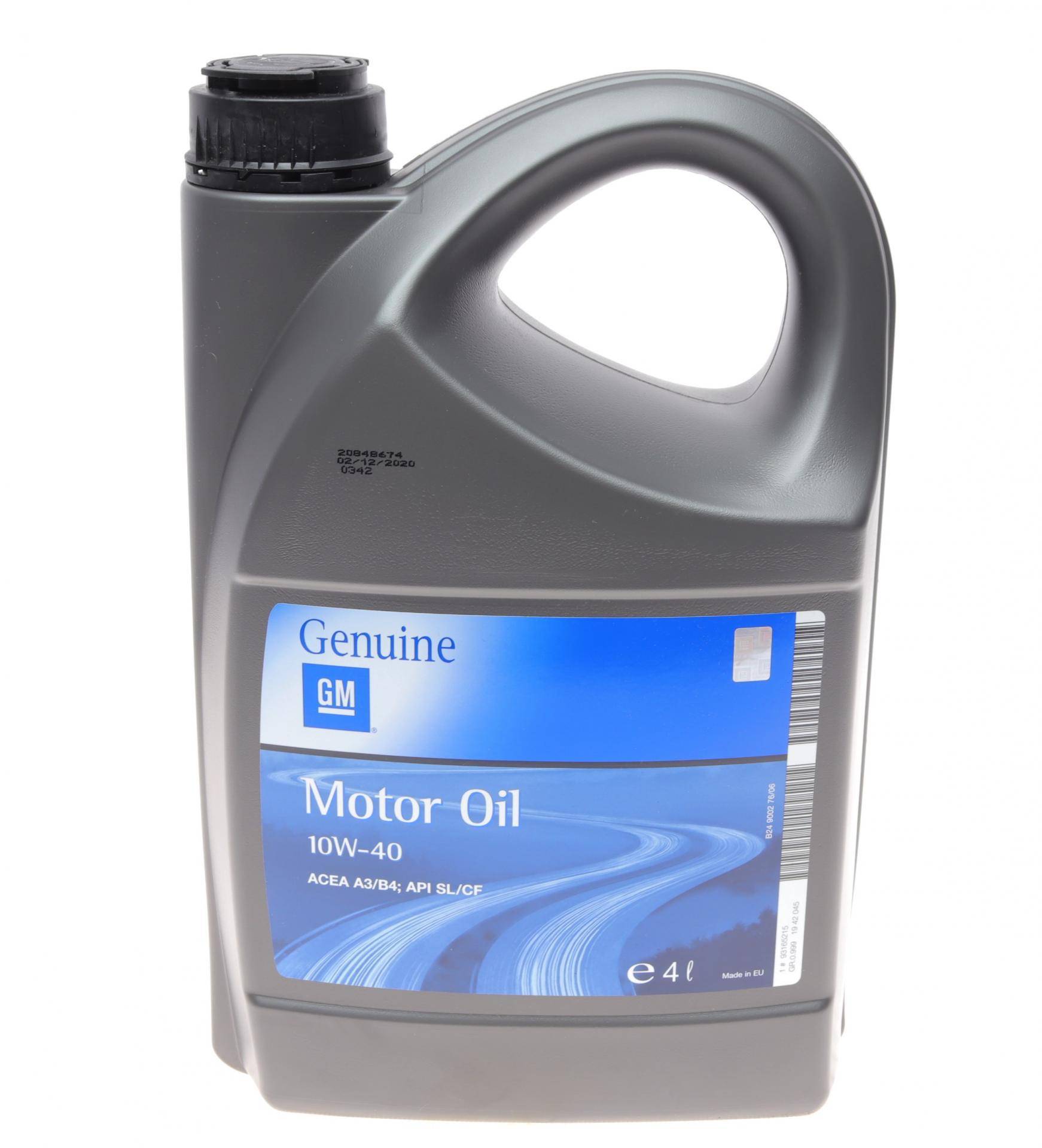 Олива 10W40 GM Semi Synthetic (4L) 1942045