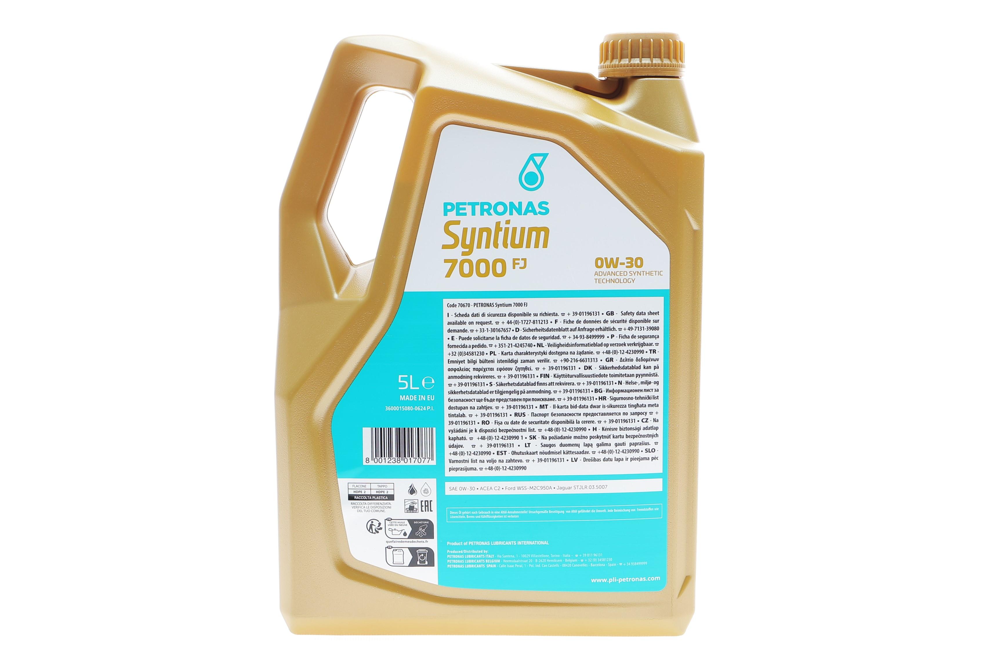 Олива 0W30 SYNTIUM 7000 FJ (5L) (Ford WSS-M2C950-A/Jaguar Land Rover STJLR.03.5007) (ACEA C2)