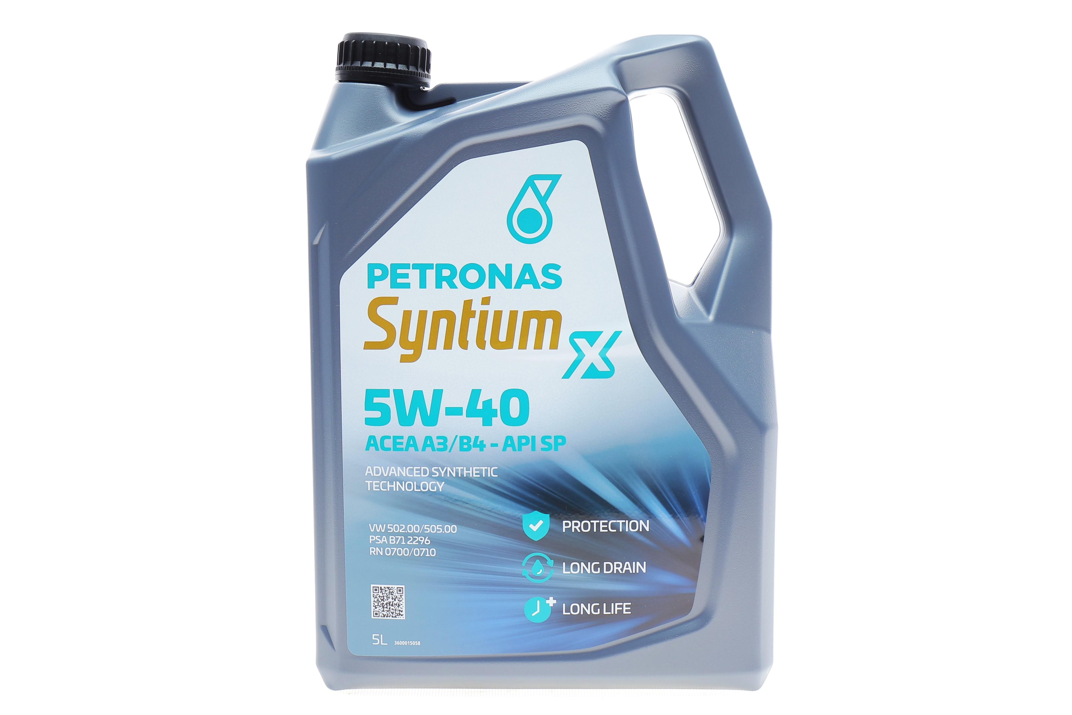 Олива 5W40 SYNTIUM X ACEA A3/B4 (5L) (VW502 00/505 00/RN0700/0710/PSA 2296)