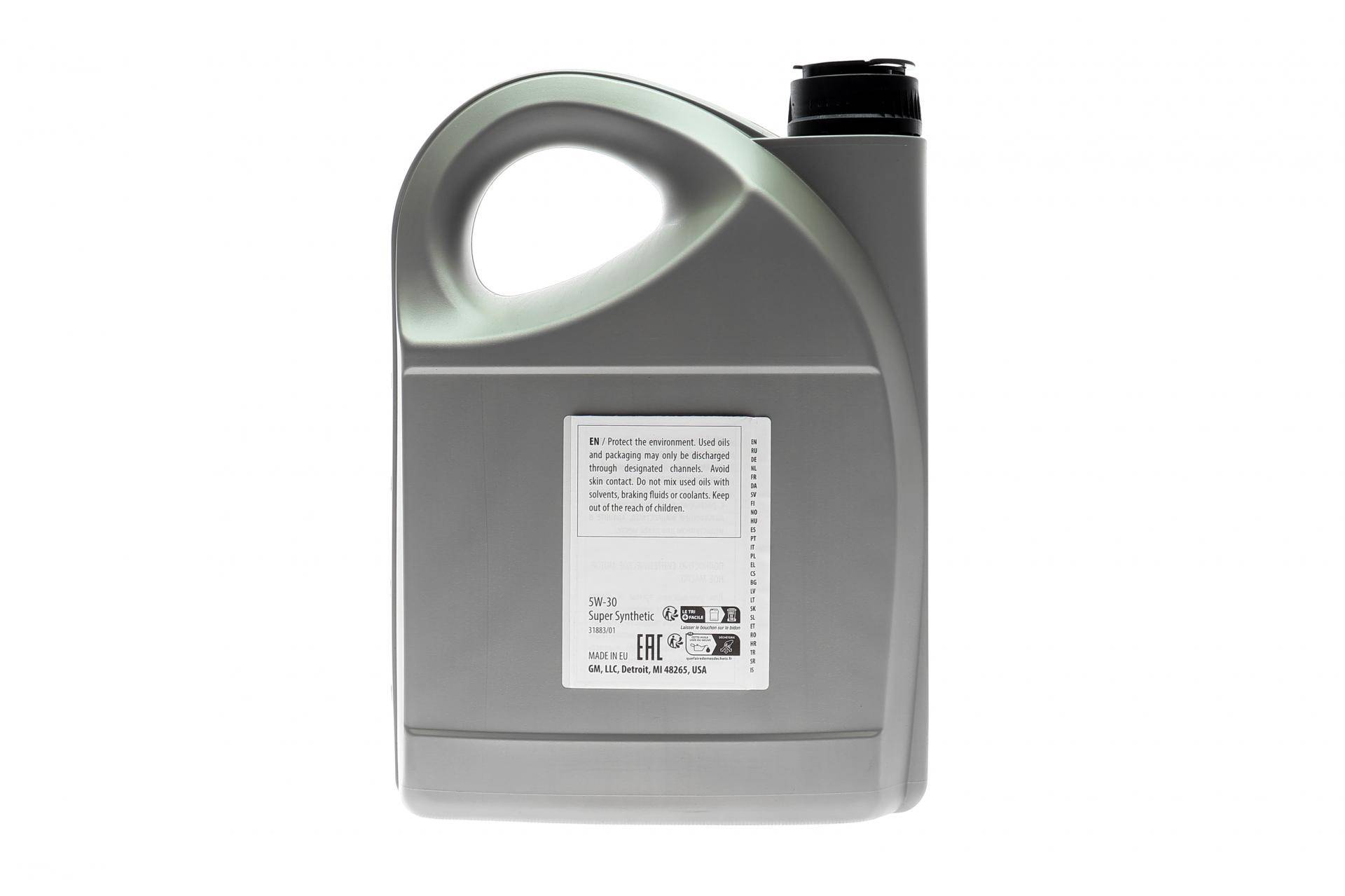 Олива 5W30 GM Super Synthetic (5L) (BMW LL-04/MB 229.31/MB 229.51/PORSCHE C30/VW 503.01/504.00/507.00)