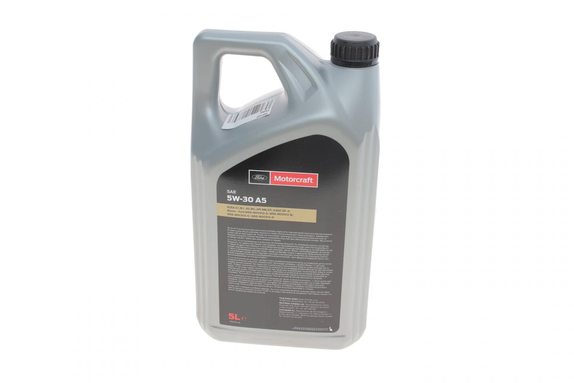 Олива 5W30 Ford Motorcraft A5 (5L) (155D3A Ford)