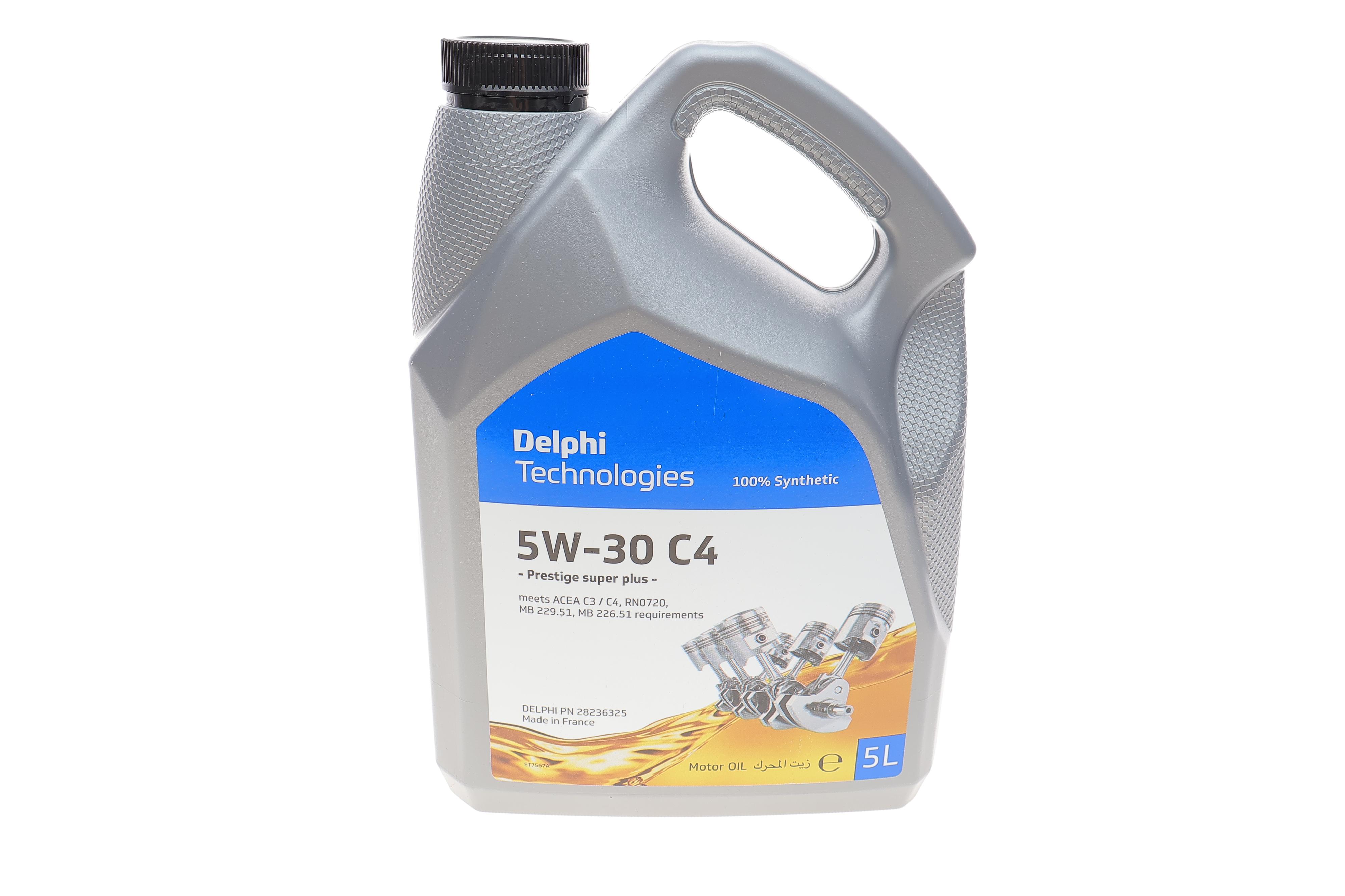 Олива 5W30 Delphi Prestige Super Plus C4 (5L) (RN0720/MB 229.51/MB226.51)