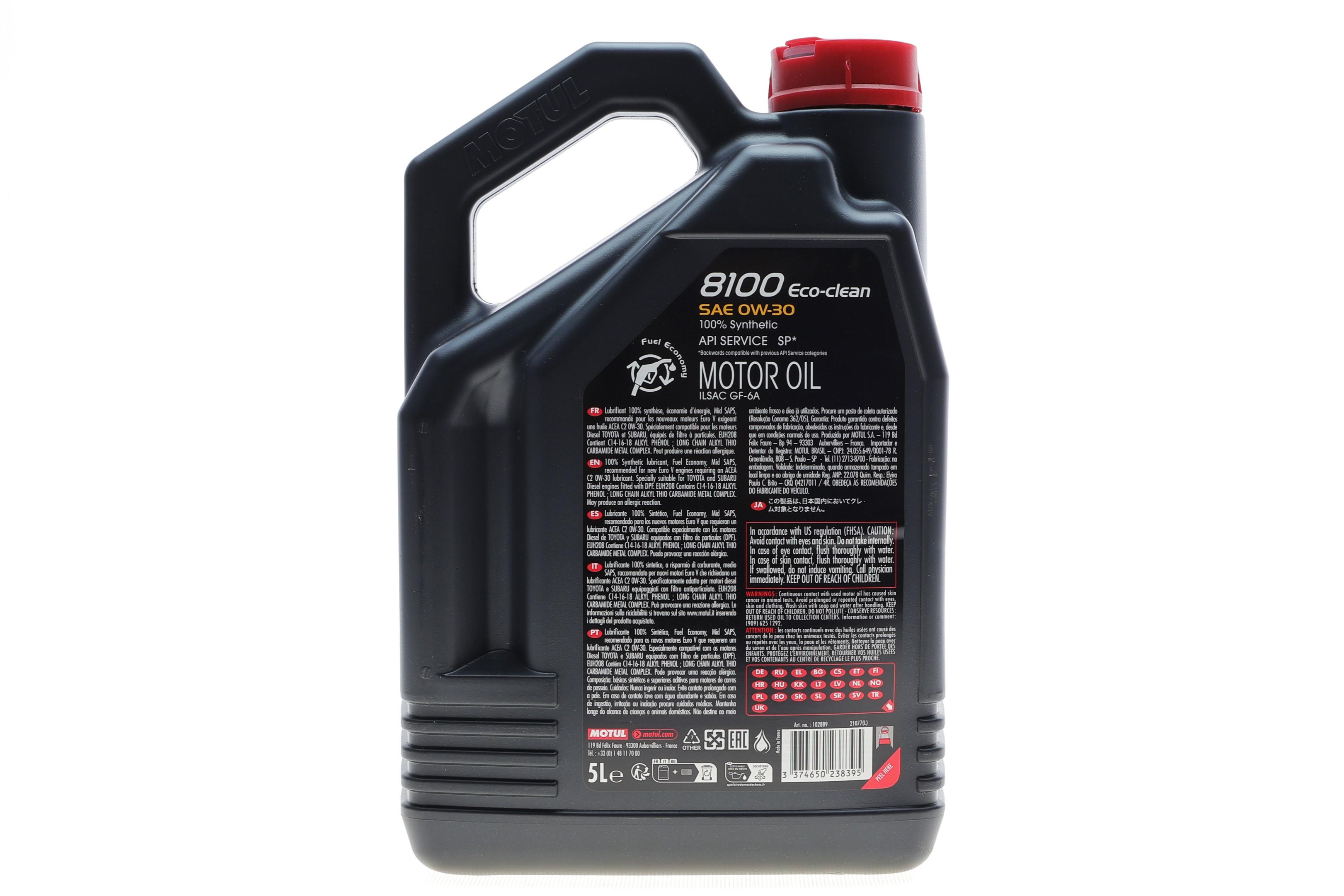 Олива 0W30 ECO-Clean 8100 (5L) (Toyota/Honda/Subaru) 102889