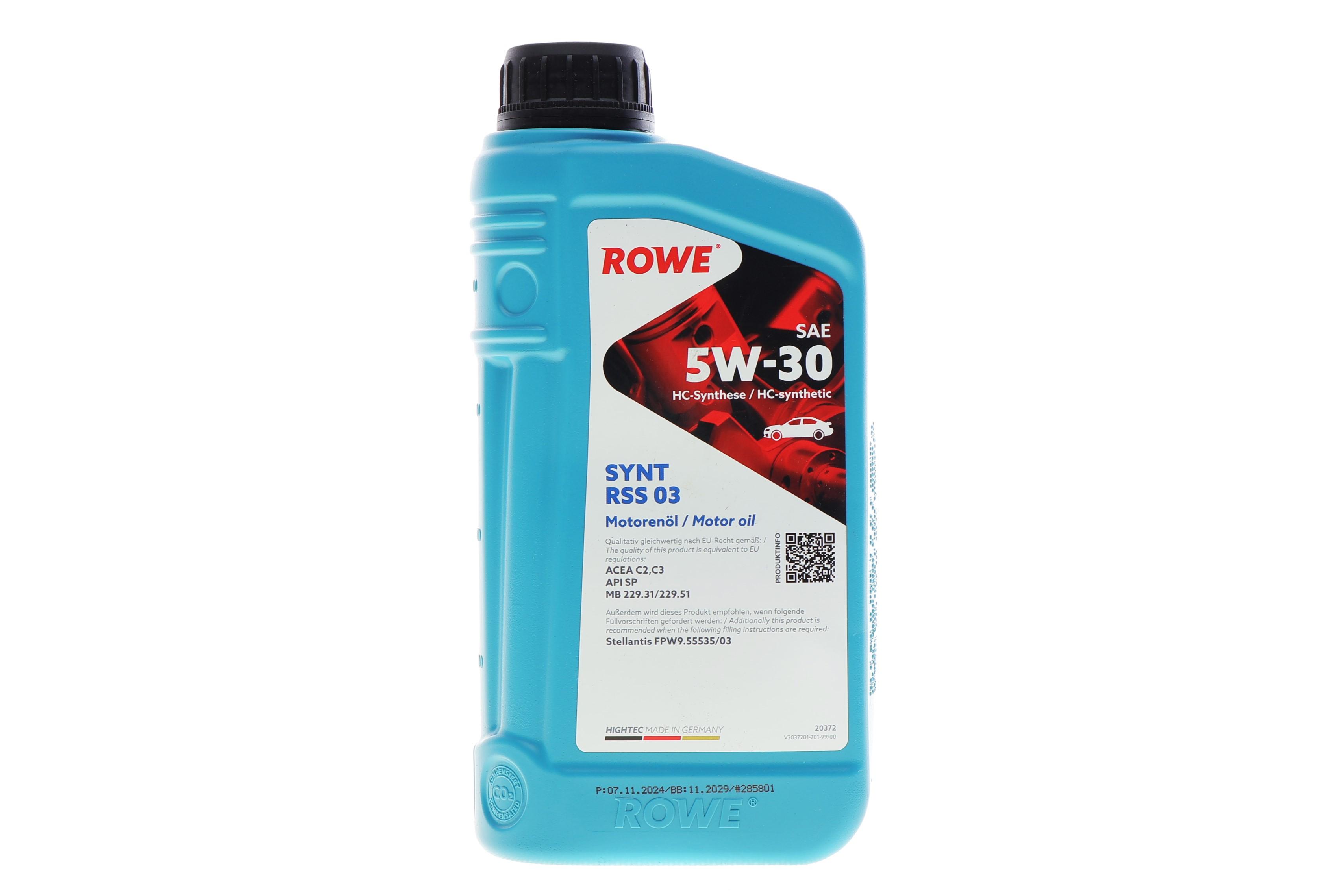 Олива 5W30 HIGHTEC SYNT RSS 03 (1L) (MB 229.31/229.51) (ACEA C2/C3/API SP)