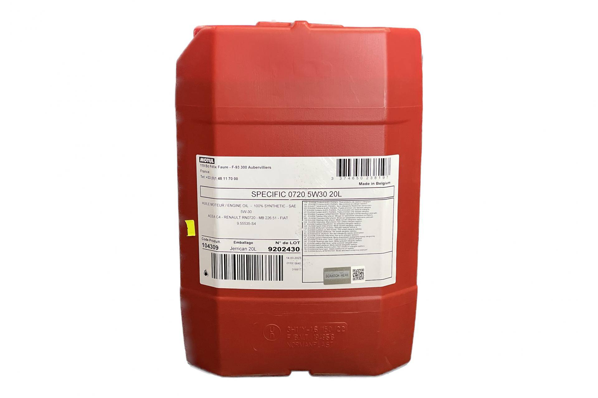 Олива 5W30 Specific 0720 (20L) (RN0720)