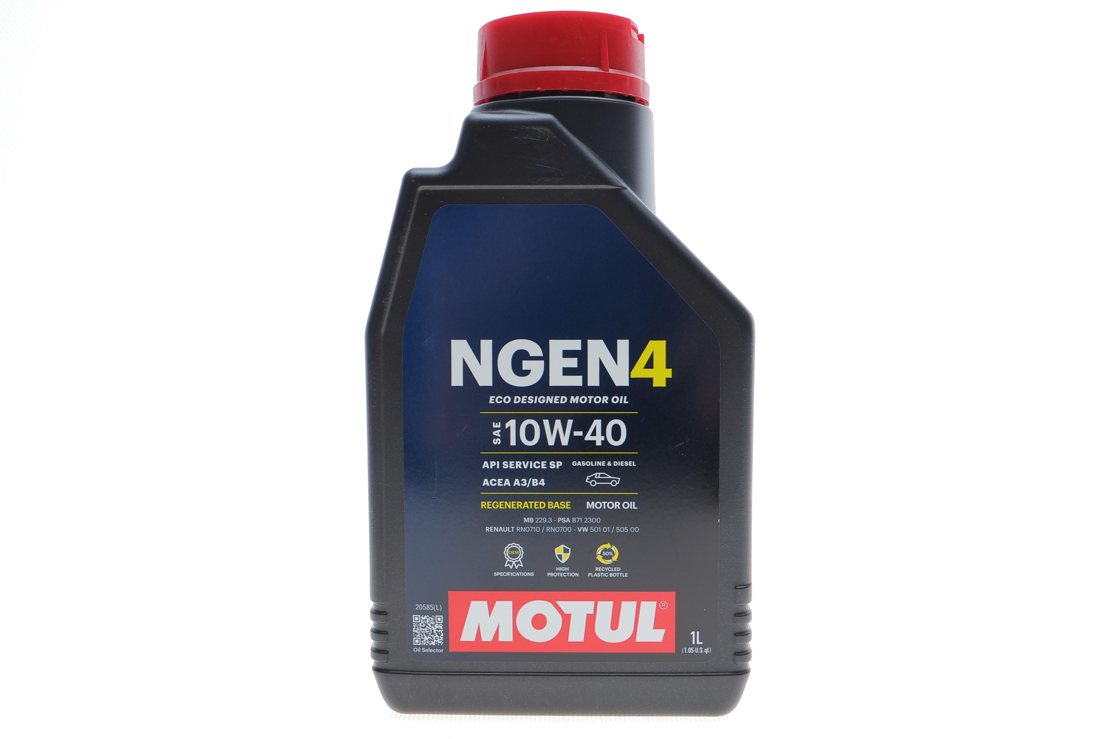 Олива 10W40 NGEN 4 (1L) (MB 229.3/RN0710/RN0700/PSA B71 2300/VW 501 01/VW505 00) (113058)