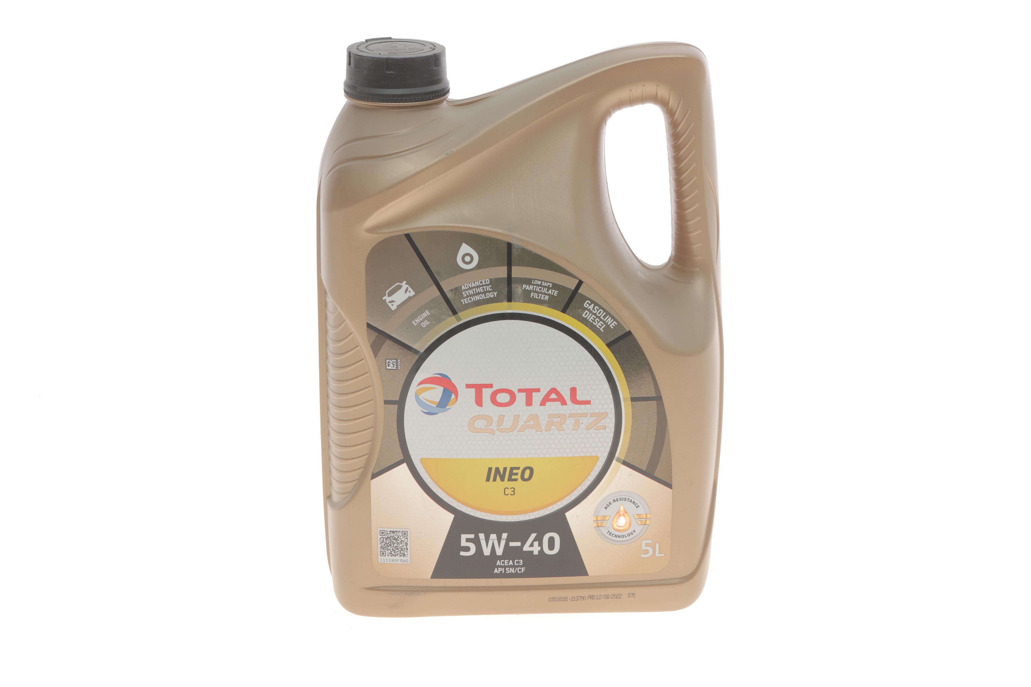 Олива 5W40 Quartz INEO C3/GM DEXOS2 (5L)